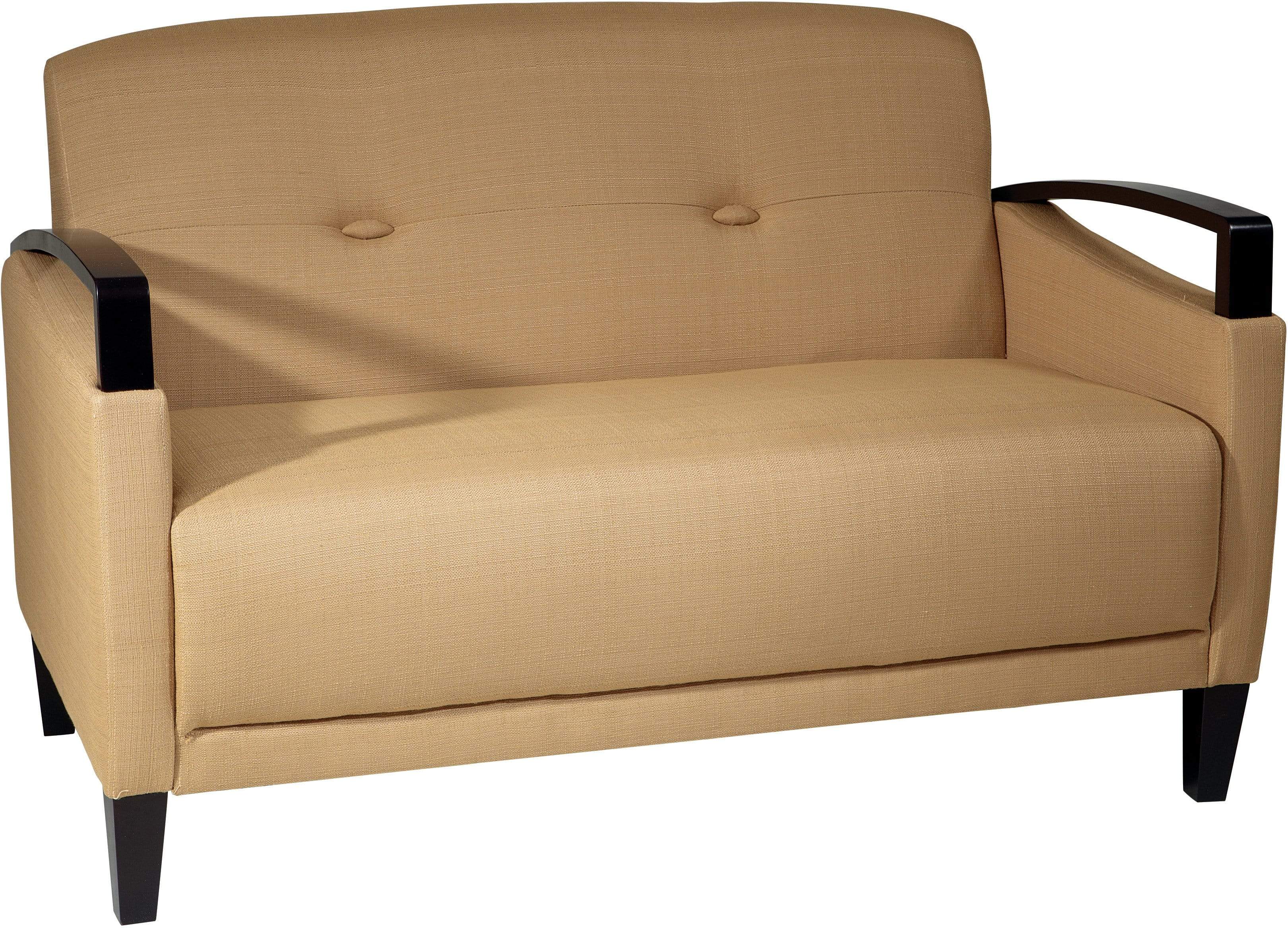 Office Star Ave Six Main Street Loveseat Fabric Sofa - Modern 2-Seater for Small Spaces [MST52] | Perfect for Home Office, Living Room & Waiting Areas
