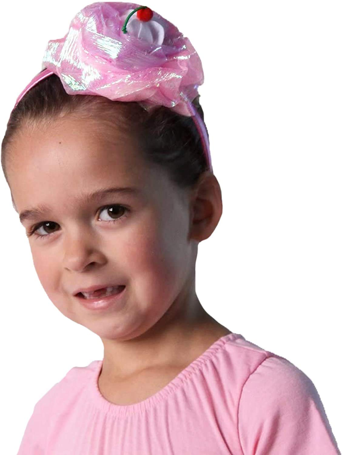 Pink Ribbon Cupcake Headband for Women - Cute Birthday Party Hair Accessories - Perfect for Baby Showers, Bridal Showers, and Themed Events
