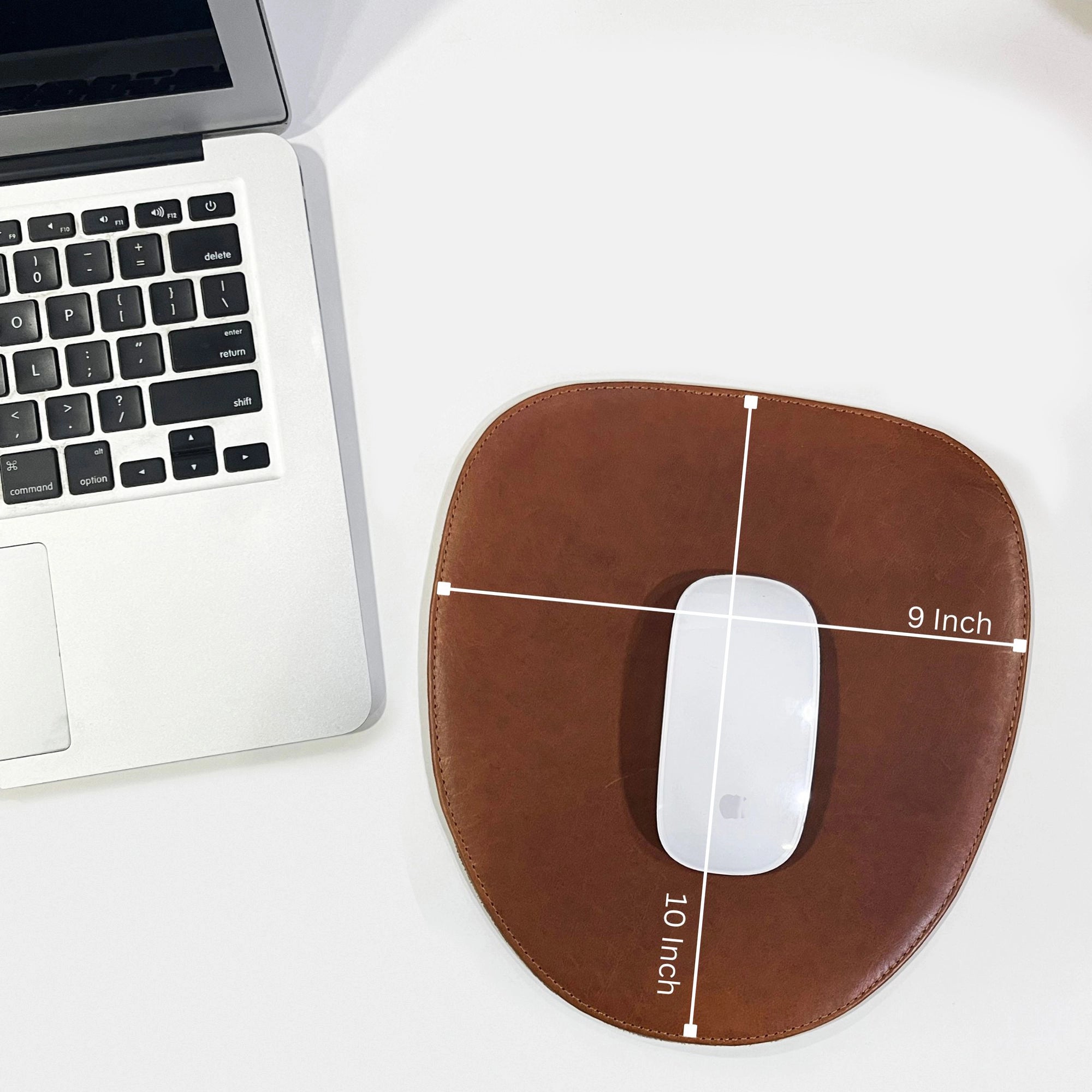 Premium Genuine Leather Mouse Pad & Desk Mat - Non-Slip Surface for Computer, Laptop, Office & Home Use - Perfect for Gaming, Work and Study