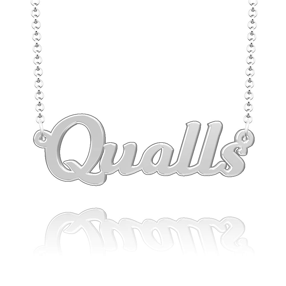 Custom Name Necklace - Personalized Nameplate Pendant Jewelry for Women | Engraved Gold/Silver Name Necklace Gift for Her | Birthday, Anniversary, Valentine's Day Present