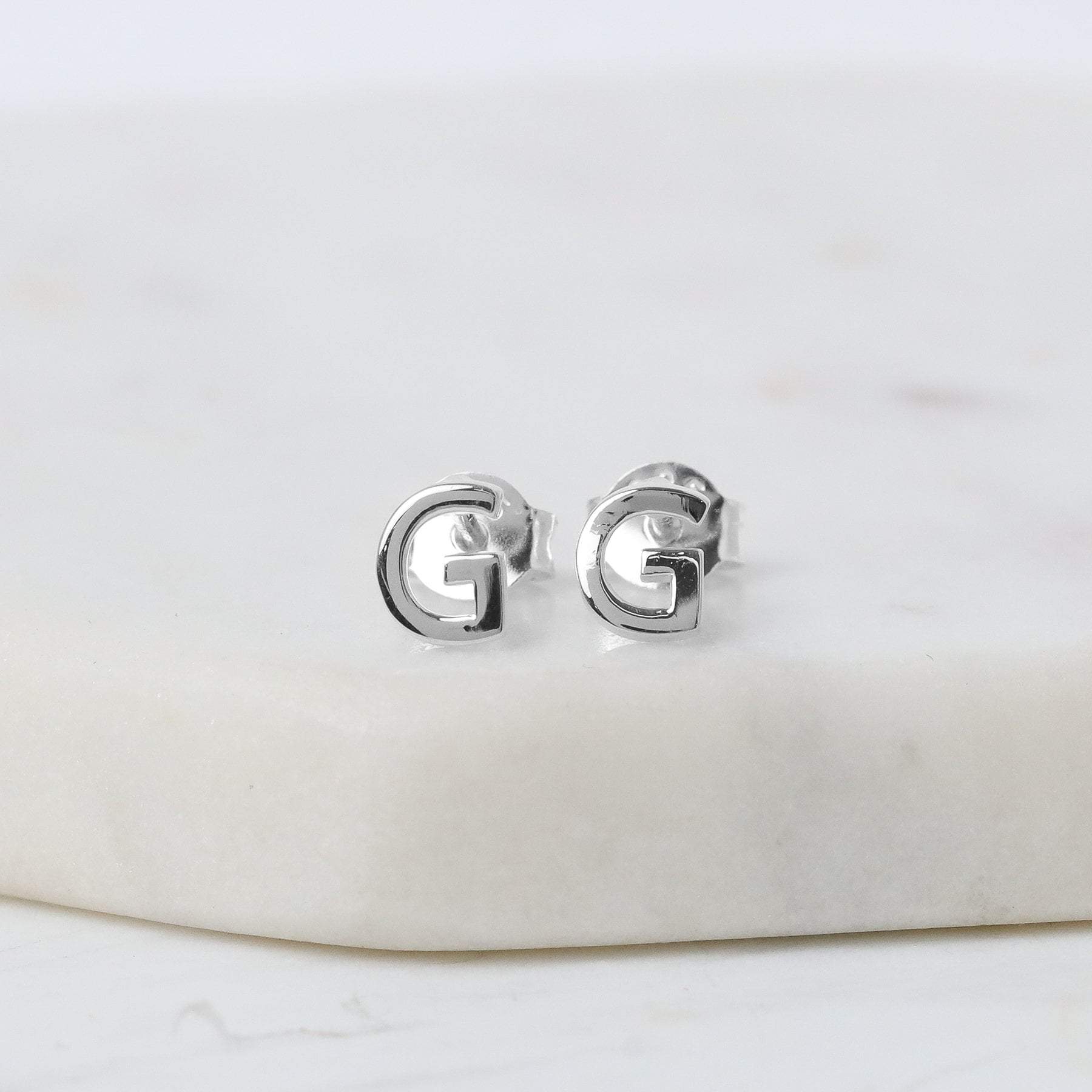 Alphabet Stud Earrings for Women - A-Z Letter Initials, Gold & Silver Plated, Hypoallergenic - Perfect for Gifts, Everyday Wear & Special Occasions