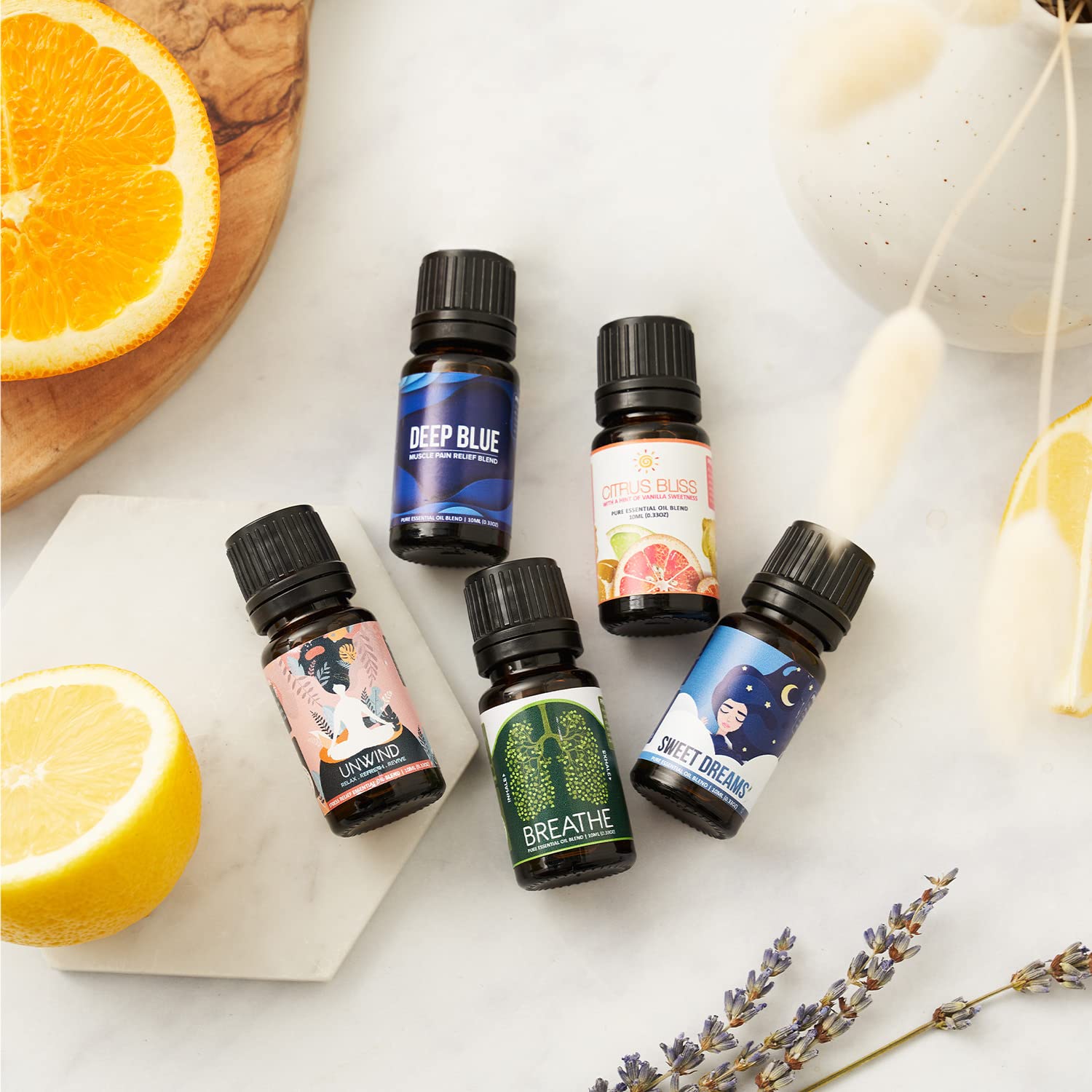 Ecodrop Allergy Relief Essential Oil Blend - 10ml | Pure Therapeutic Grade Aromatherapy with Lemon, Lavender, Chamomile & Eucalyptus | Natural Decongestant for Seasonal Allergies & Hay Fever | Perfect for Diffusers, Massage & Home Relaxation