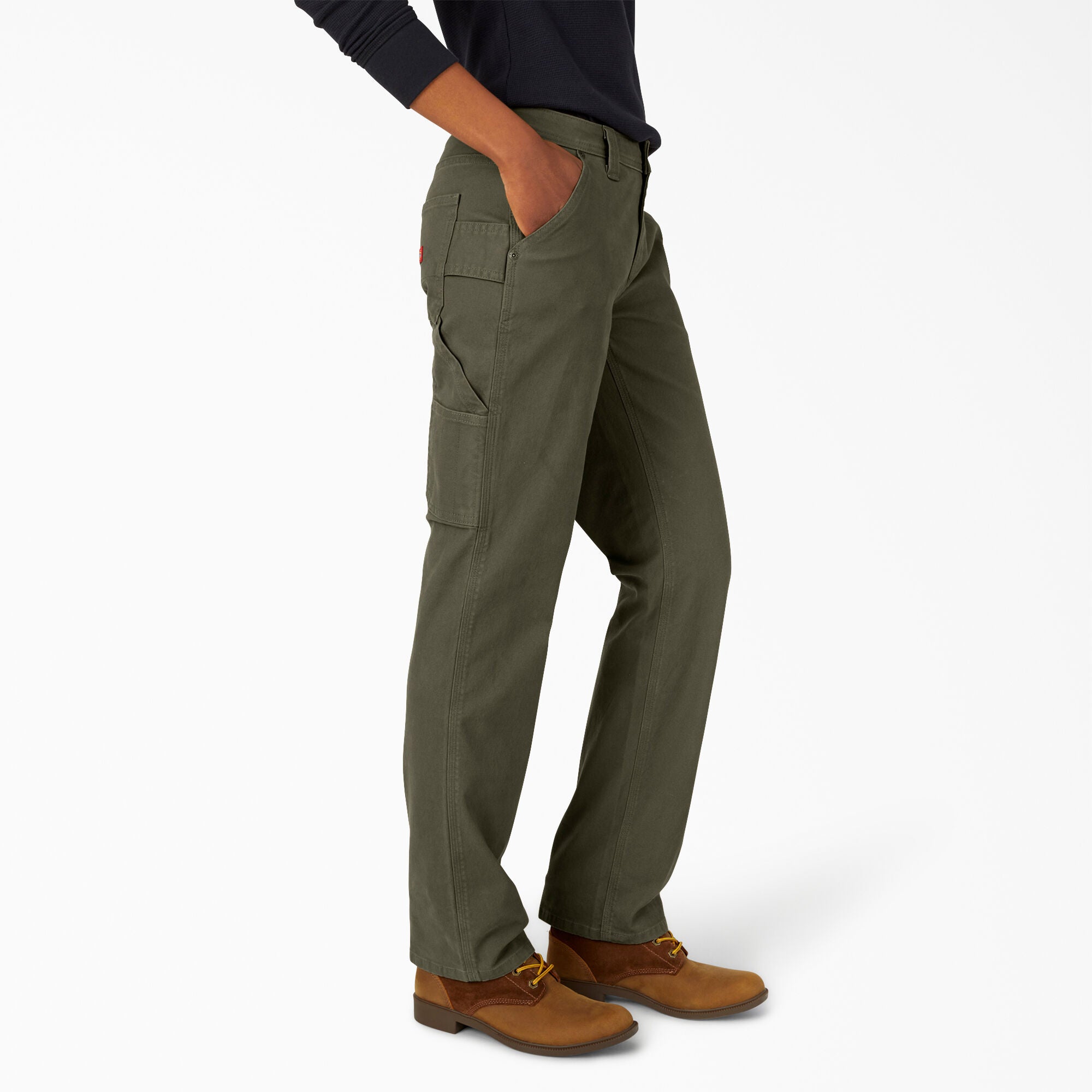 Dickies Women's Duck Carpenter Pants FDW270 - Durable Work Pants for Construction, Woodworking & Outdoor Activities