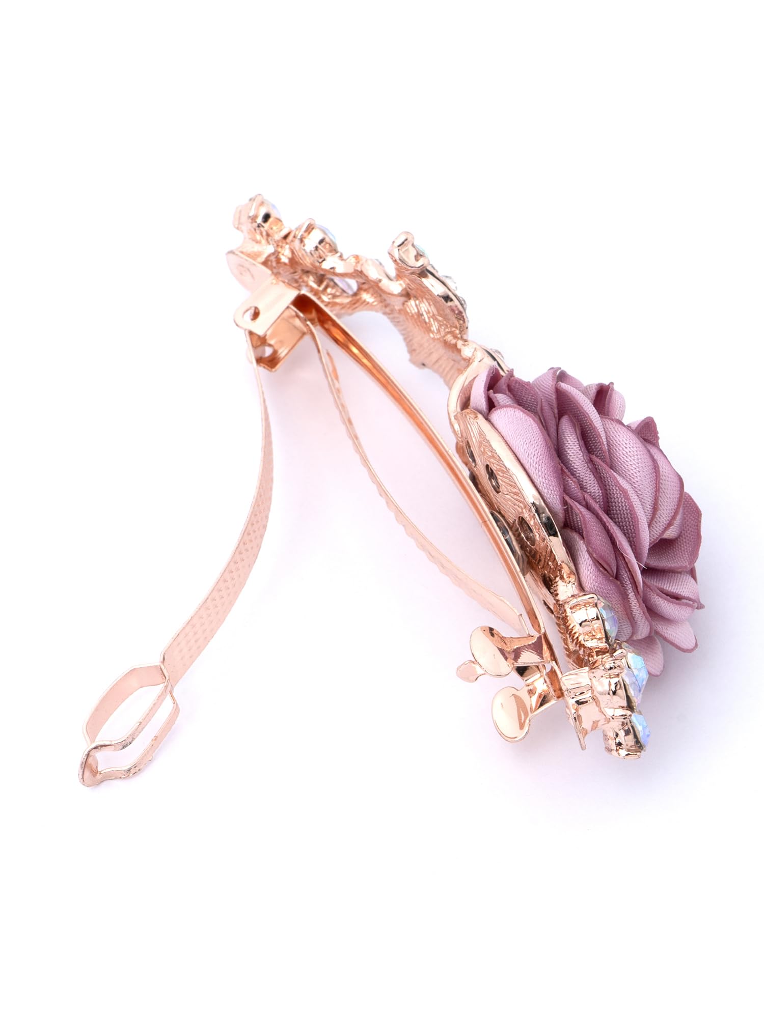 Yellow Floral Hair Clips for Women & Girls - French Barrette Hair Accessories with Chimes (2-Pack) - Perfect for Parties, Weddings & Everyday Style