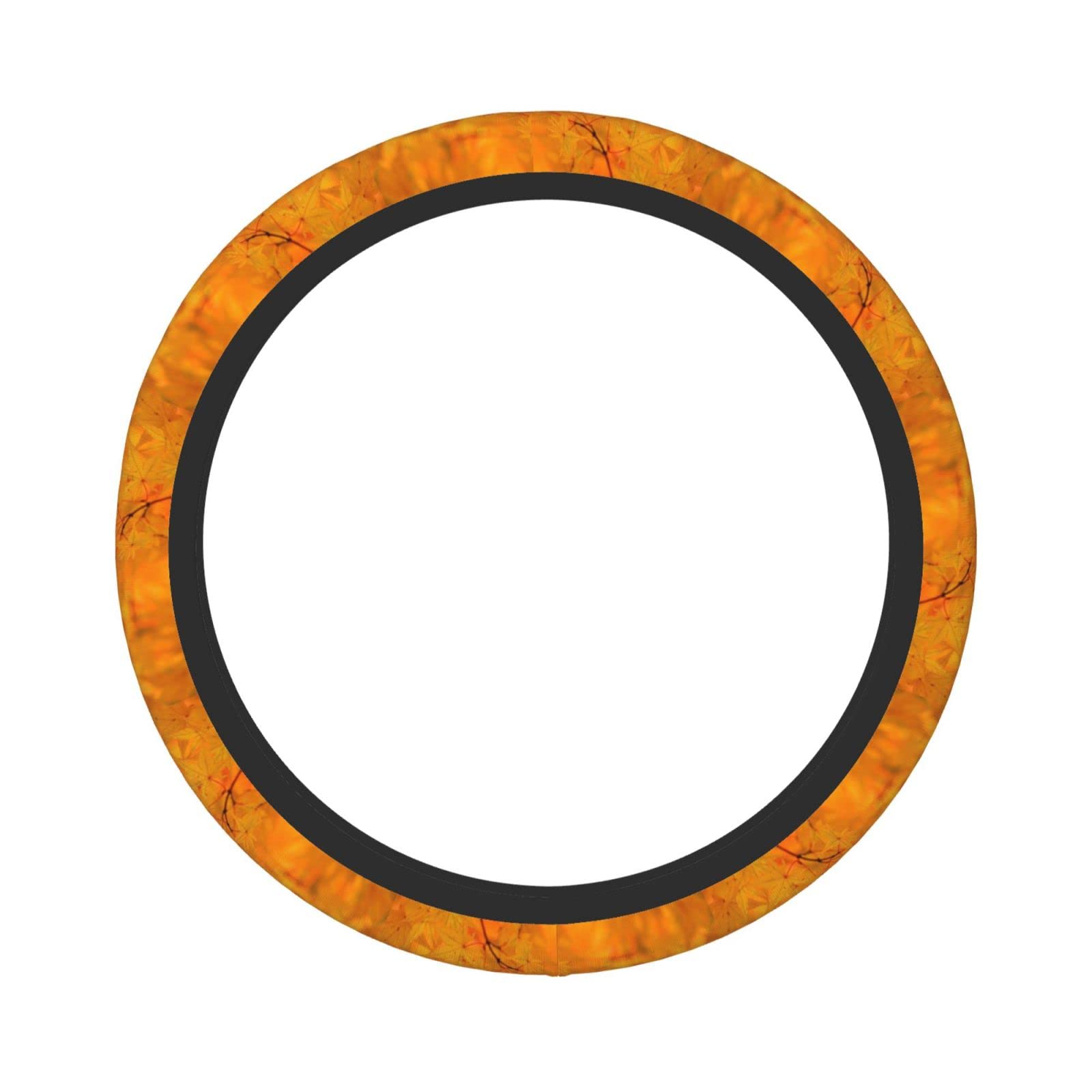 Universal Fit Leaf Car Steering Wheel Cover - Elastic Cloth Protection for Most Vehicles | Non-Slip Grip & Comfort Driving | Perfect for Daily Commute, Road Trips & Hot Weather Protection