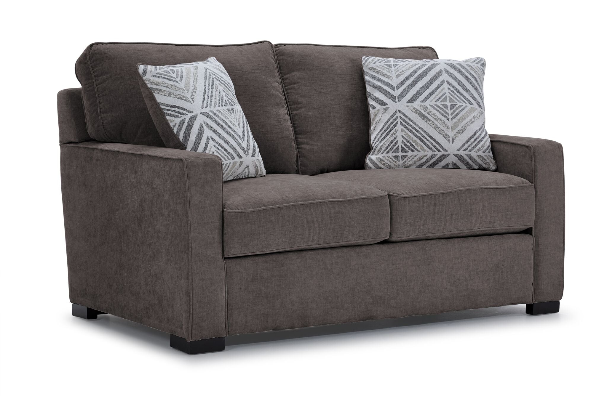 Charlotte Loveseat in Pewter - Stylish Two-Seater Sofa for Small Spaces, Living Room, Apartment, or Office - Perfect for Cozy Seating and Relaxation