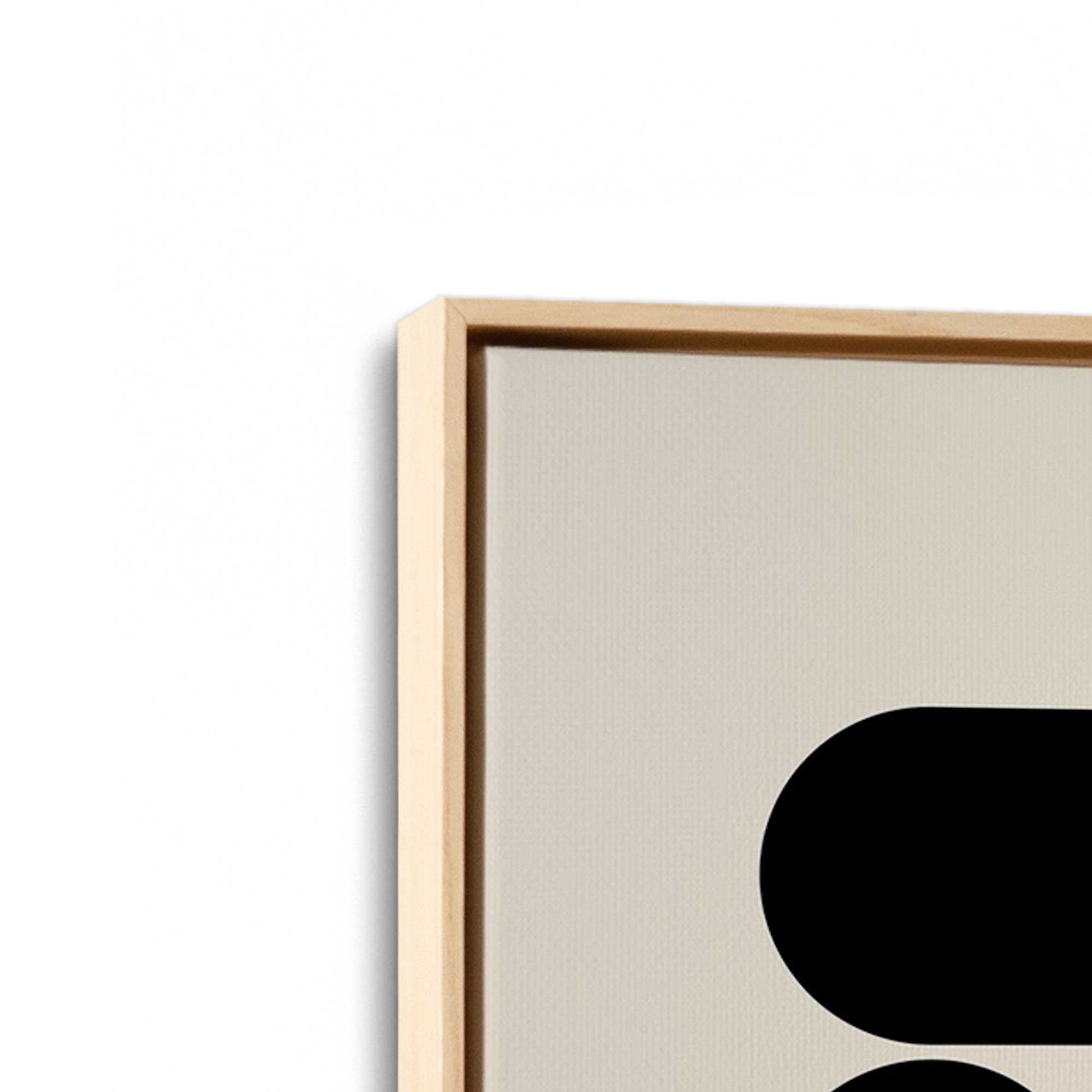 Modern Geometric Bauhaus Art - Set of 2 Framed Canvas Wall Prints for Living Room & Office Decor | Abstract Energy Painting for Home & Workspace