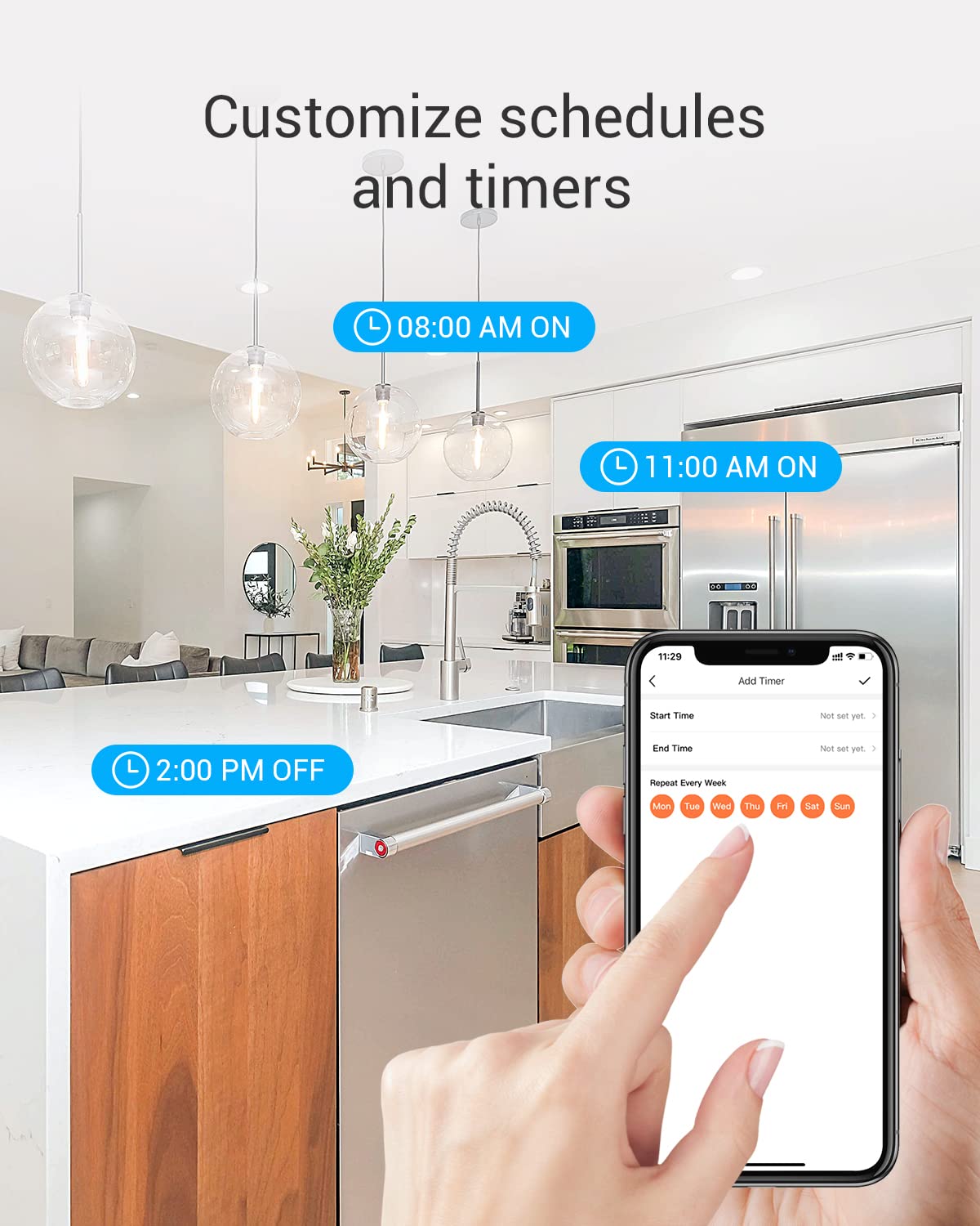 EZVIZ Smart Plug WiFi Outlet - Works with Alexa, Google Home & Echo - Remote Control Smart Home Device (White, 1 Pack) | Perfect for Lamps, Fans & Small Appliances