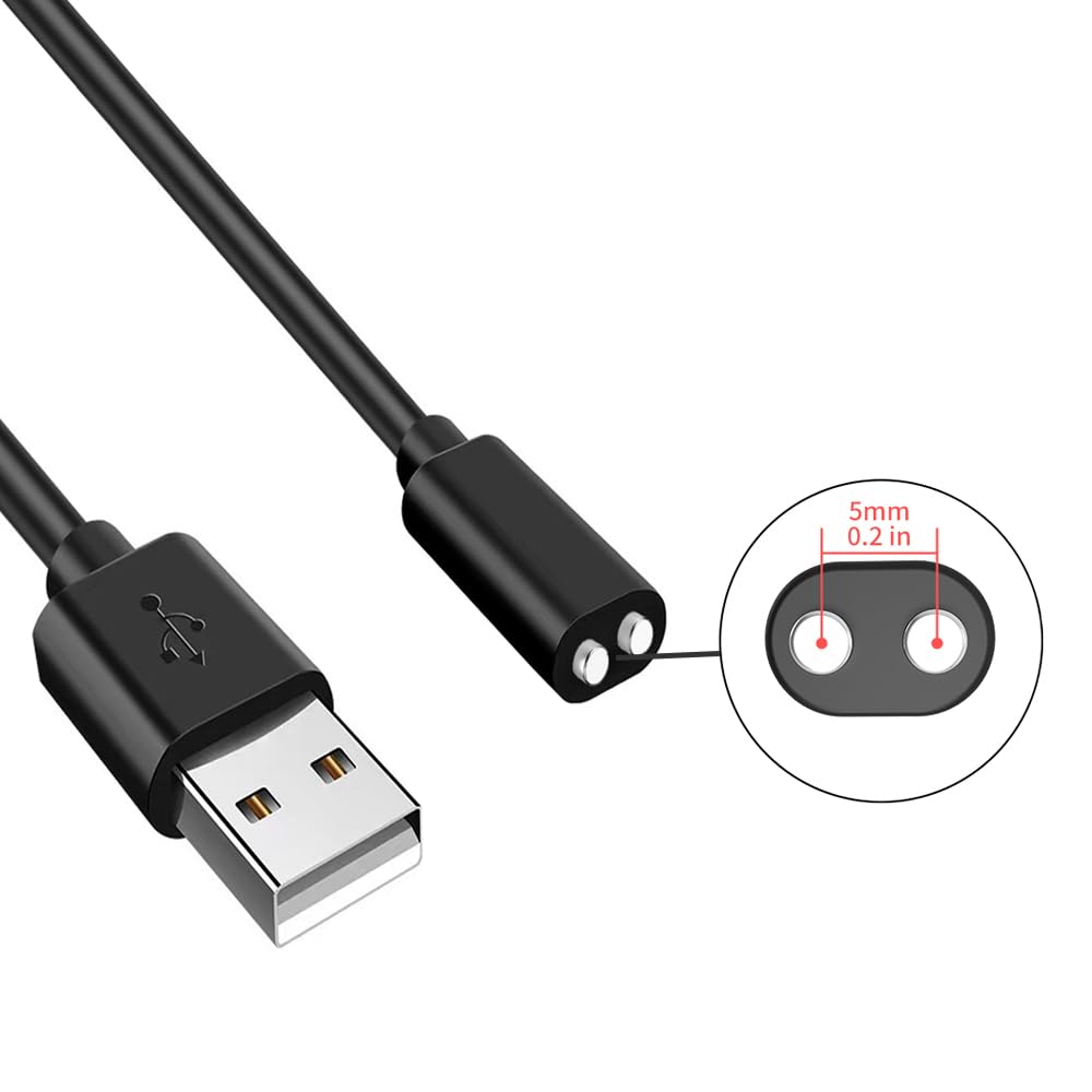 5mm Magnetic USB DC Charger Cable - 2.7ft Replacement Charging Cord for Rechargeable Toys, Electric Toothbrushes & Facial Cleansers | Fast Charging, Secure Connection | Perfect for Home, Travel & Daily Use