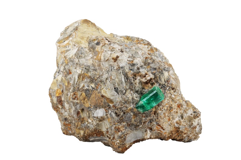 18K Natural Colombian Emerald Rough Gemstone - Uncut Raw Specimen for Jewelry Making, Collecting & Healing Crystals (High Quality Fine Gem)