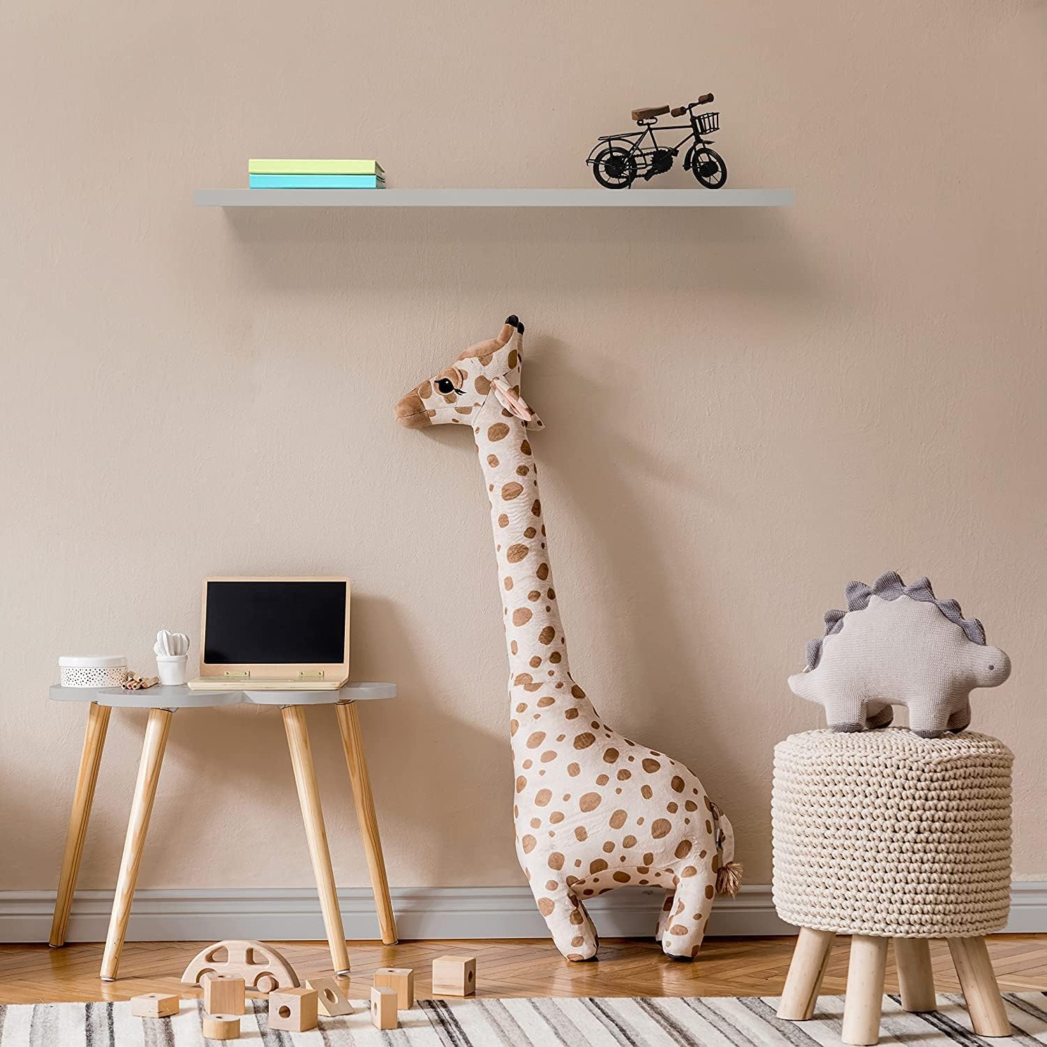 InPlace Slimline Floating Wall Shelf with Hidden Brackets - 7.75