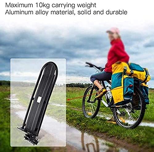 GREUS Universal Adjustable Bike Rear Rack - Mountain Bicycle Cargo Carrier with Retractable Saddle Mount | Durable Luggage Rack for Commuting, Touring & Outdoor Adventures | Bike Accessories & Seat Post Attachment