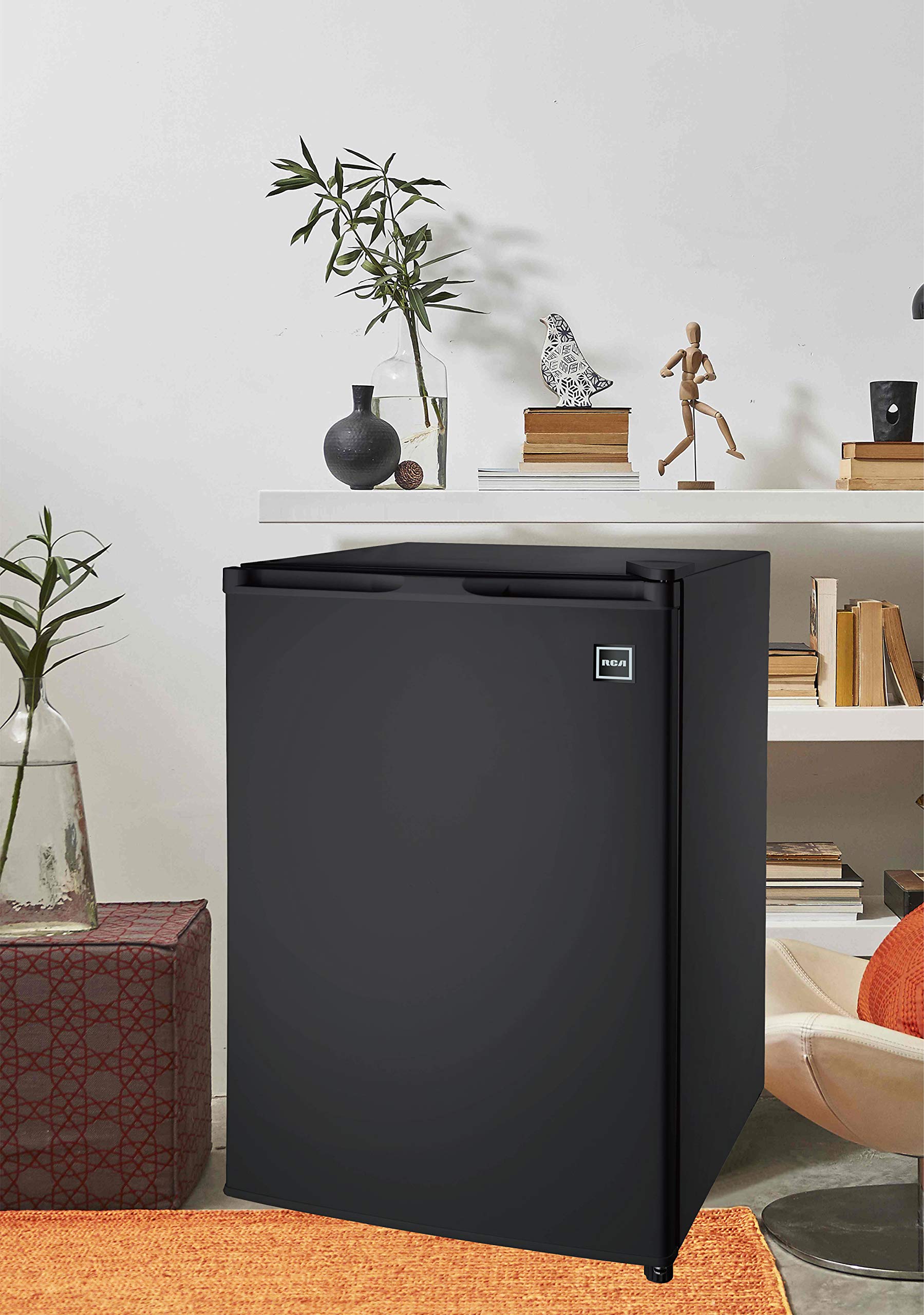 2.6 Cubic Feet Single Door Mini Refrigerator - Black Compact Fridge for Dorm, Office, Bedroom & Small Spaces | Energy Efficient & Quiet Cooling | Model RFR283-BLACK