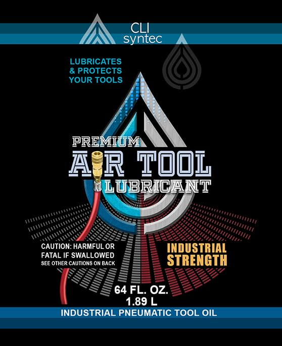 Premium Air Tool Lubricant - 64 FL. OZ. Industrial Pneumatic Tool Oil for Air Compressors, Nail Guns & Impact Wrenches - Extends Tool Life & Prevents Rust