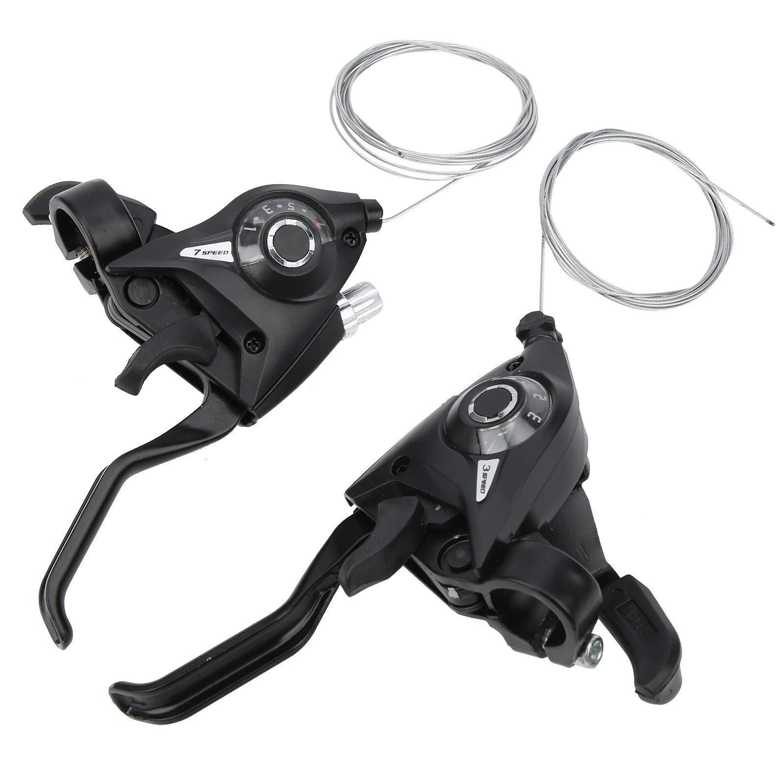 Kafuty-1 Bicycle Speed Shifter Lever Set with Gear Display Indicator - Compatible with Mountain Bike & Road Bike - Perfect for Smooth Gear Shifting on Trails and Streets