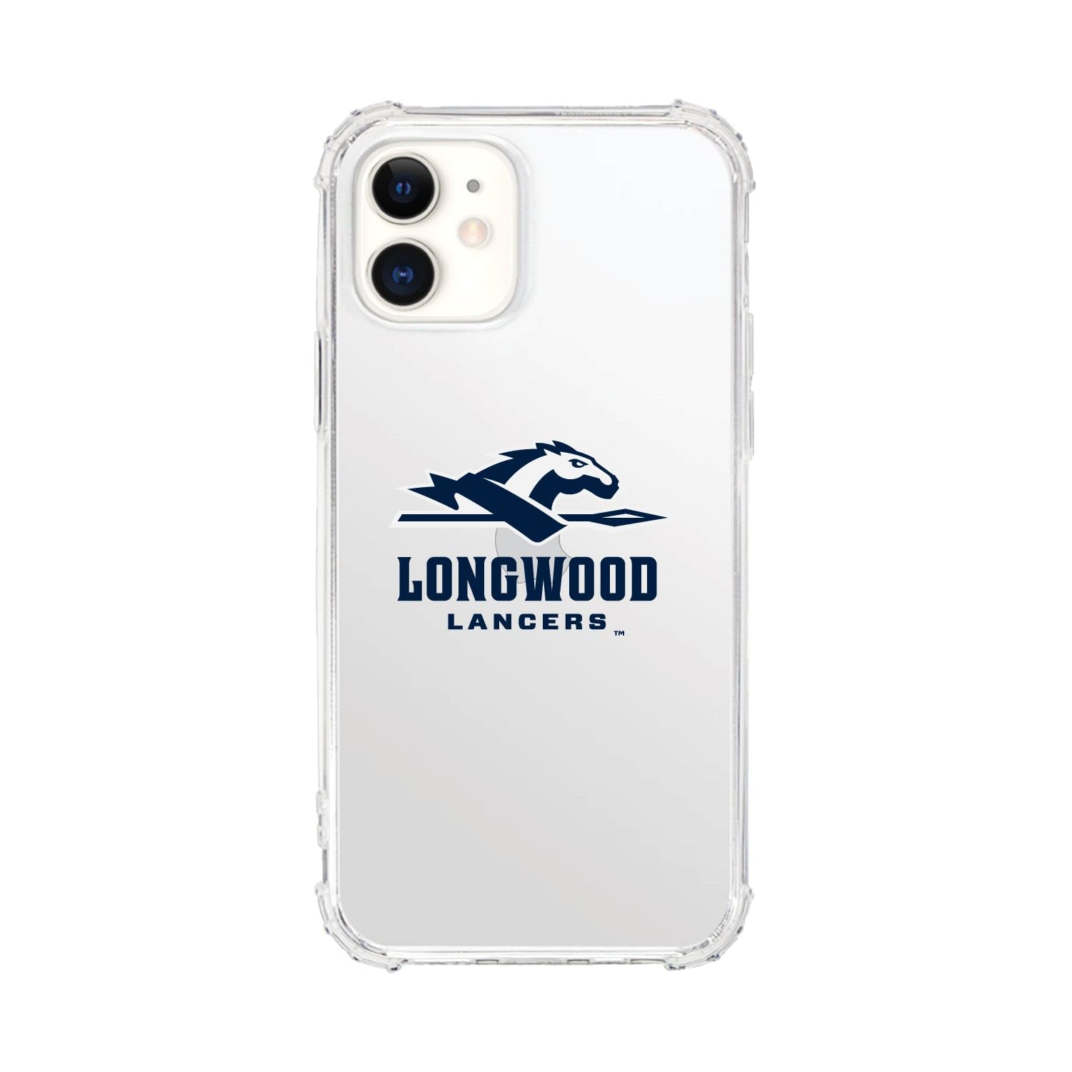 OTM Essentials Shockproof Phone Case for iPhone 12/12 Pro - Durable Tough Edge Protection, Classic White Design | Perfect for Longwood University Students & Everyday Use