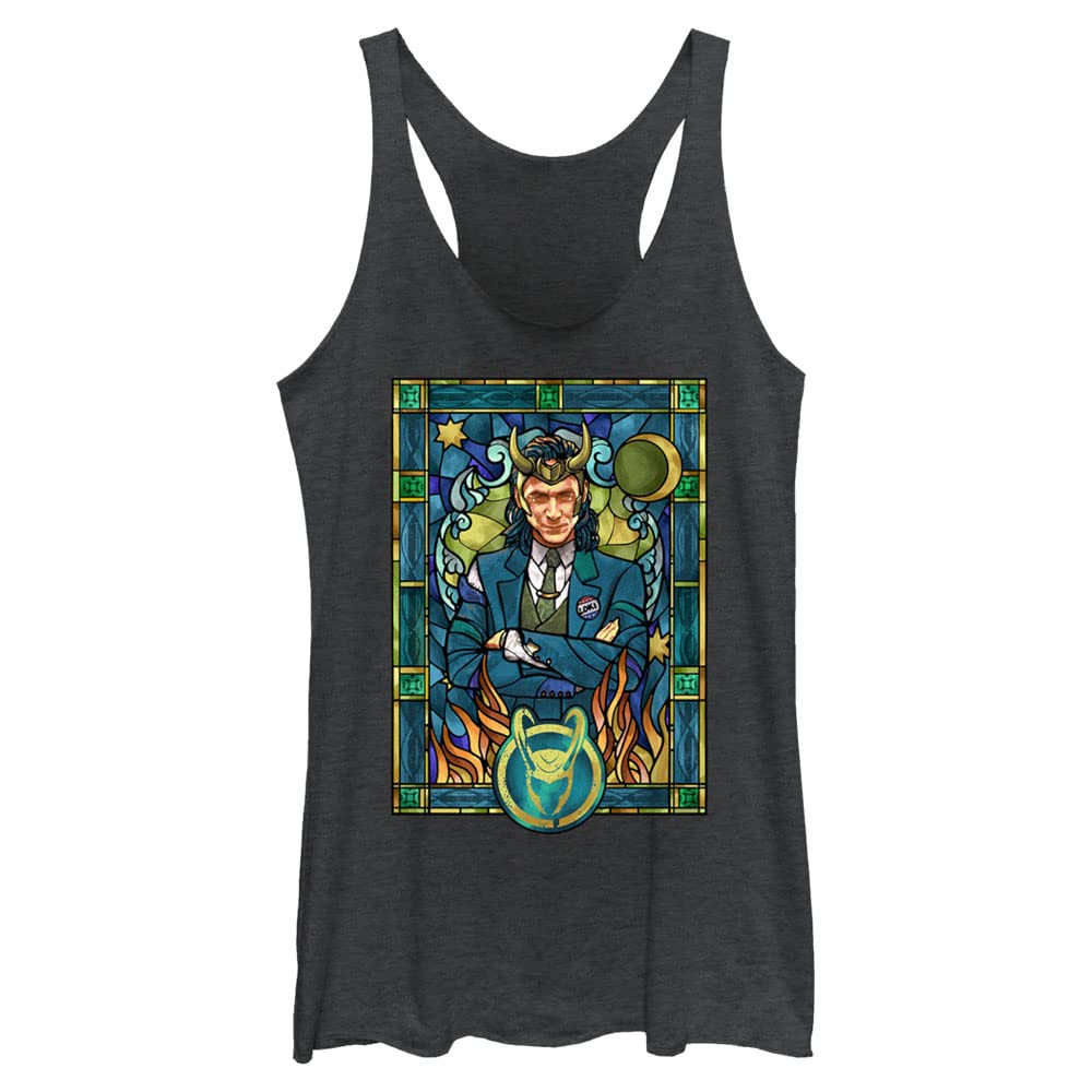 Marvel Loki Women's Racerback Tank Top - Soft Cotton Graphic Tee for Cosplay, Comic Con & Casual Wear | Superhero Fashion Gift for Fans