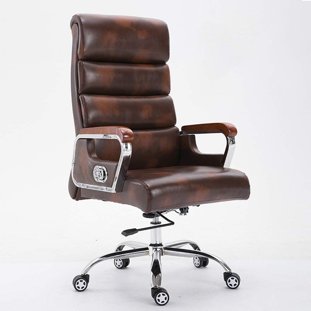 Ergonomic Office Desk Chair - Adjustable Reclining Computer Chair with Swivel & Lift, PU Leather Backrest for Home, Business & Study - Black Executive Chair for Boss & Staff - Perfect for Long Work Hours & Gaming Sessions