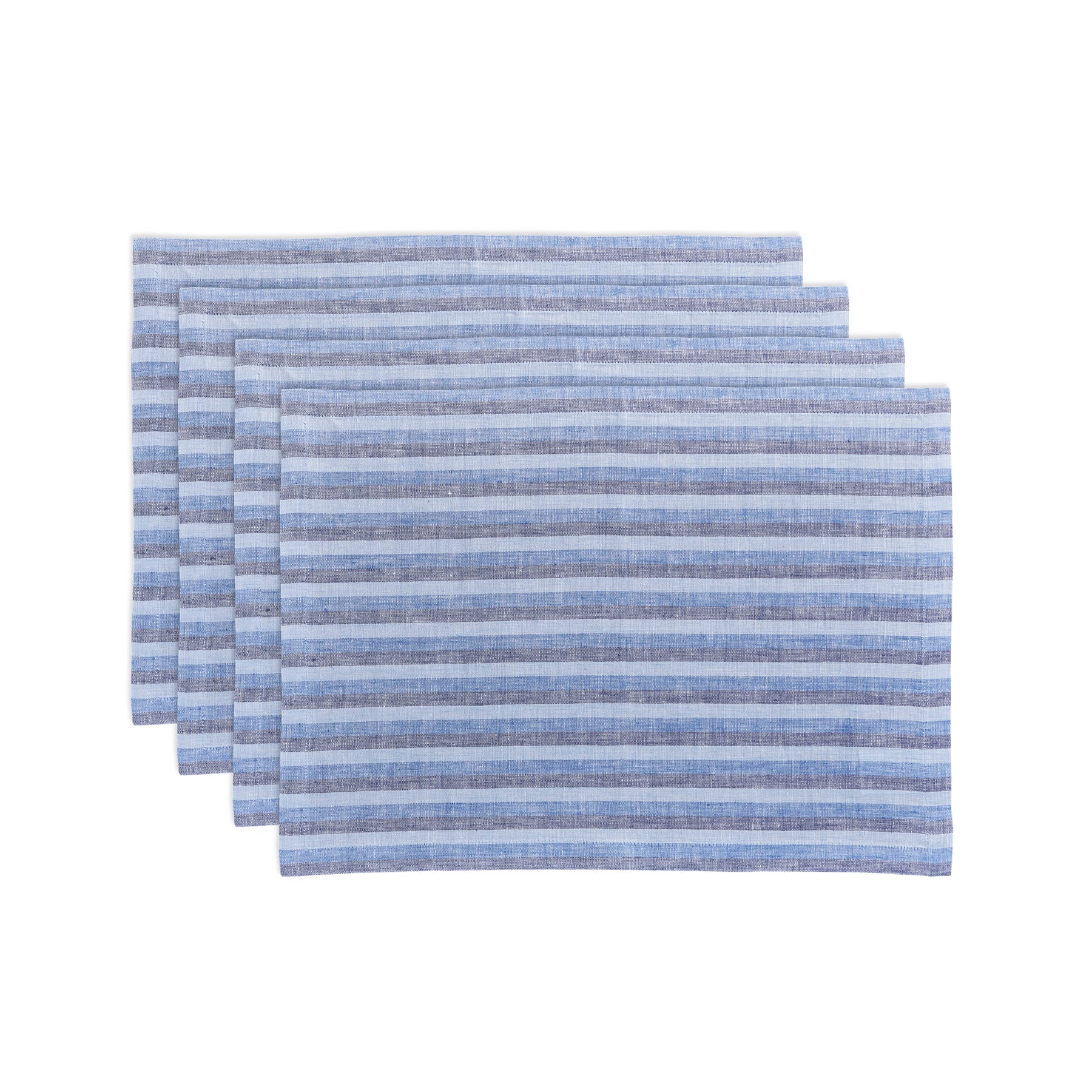 Stylish Bistro Stripe Placemats Set of 4 - Waterproof & Washable Table Mats for Dining Room, Kitchen, or Outdoor Picnic - Perfect for Home Decor and Entertaining