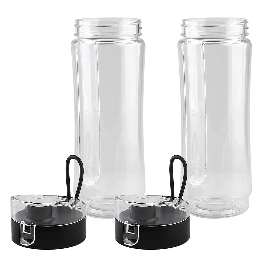 2 Pack 20oz Sports Bottle Replacement Parts with Spill-Proof Lid - Compatible with Oster MyBlend Plus Personal Blender - Perfect for Smoothies, Protein Shakes & On-the-Go Drinks