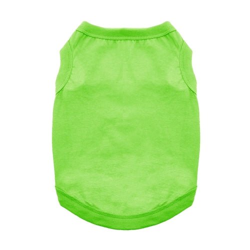 Green Flash Cotton Dog Tank Top - Breathable & Comfortable Summer Pet Shirt for Small & Medium Dogs - Perfect for Outdoor Walks & Playtime
