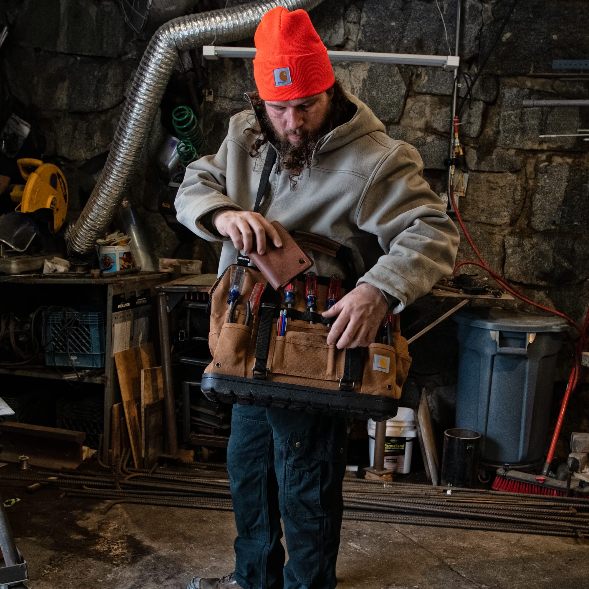 Carhartt Legacy 18-Inch Tool Bag with Molded Base - Durable Work Bag for Electricians, Plumbers & Contractors | Heavy-Duty Construction Gear for Tools & Equipment