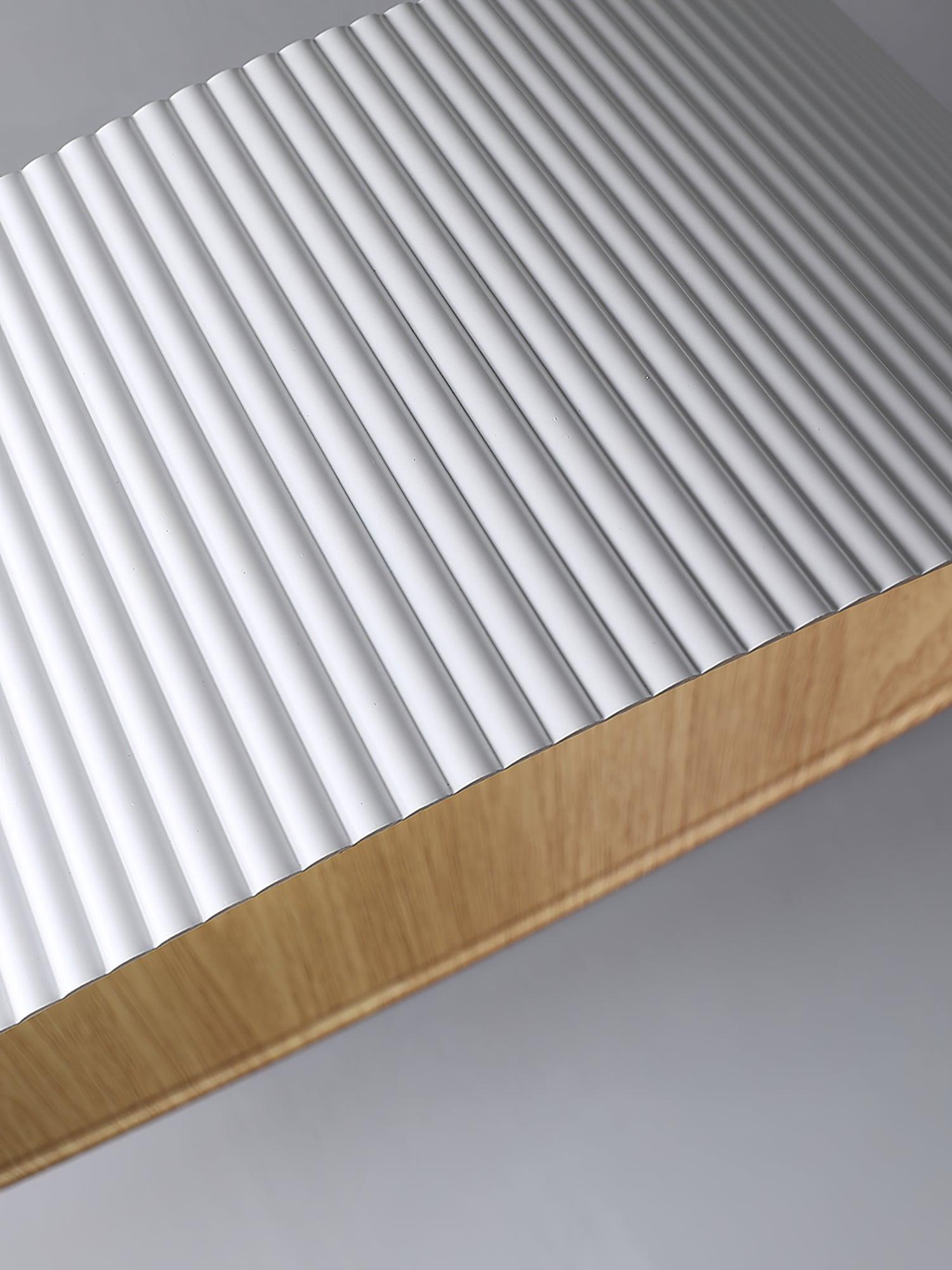Modern Ribbed Ceiling Light Fixture - Sleek LED Flush Mount Lighting for Bedroom, Kitchen & Living Room - Dimmable Modern Home Decor