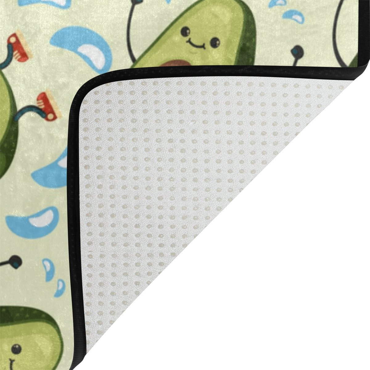ALAZA Funny Avocado Doormat - Washable Non-Slip Entry Rug 23.6x15.7 Inch for Front Door, Kitchen & Bathroom - Cute Home Decor Gift for Avocado Lovers