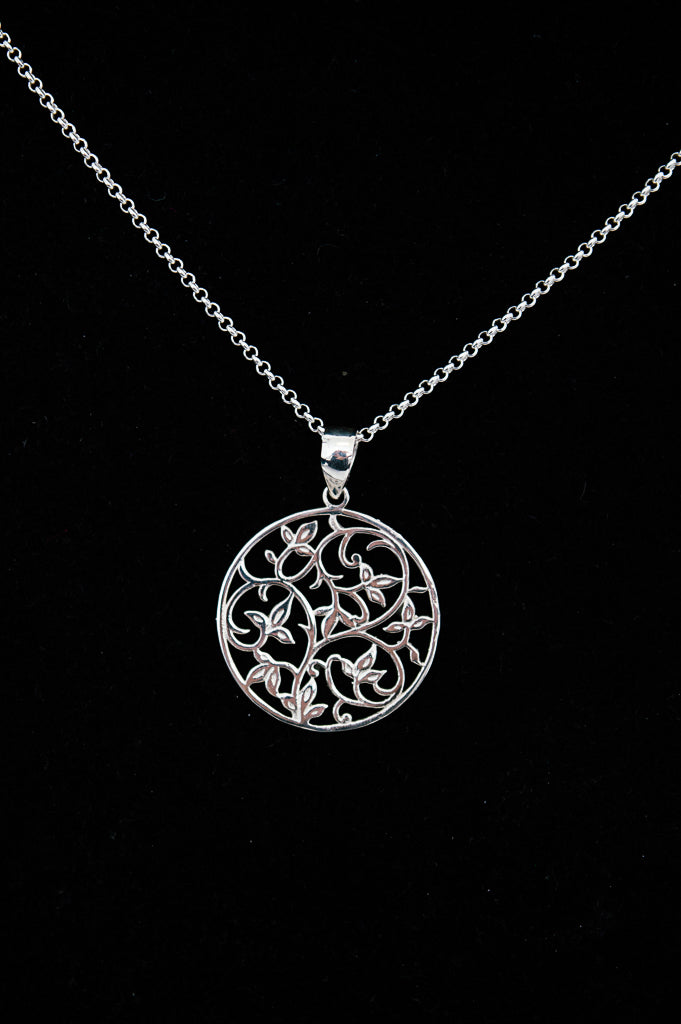 Flower of Life Pendant Necklace - 925 Sterling Silver Sacred Geometry Jewelry for Women - Perfect for Meditation, Yoga & Spiritual Gifts