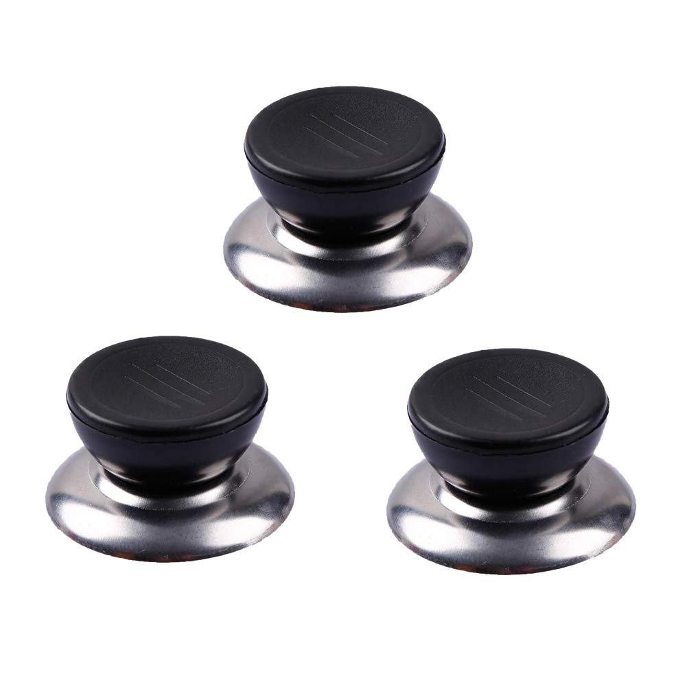 WOIWO 3-Piece Universal Pot Lid Handle Replacement - Heat Resistant Cookware Accessories for Glass & Metal Lids - Perfect for Stovetop Cooking, Baking, and Kitchen Safety