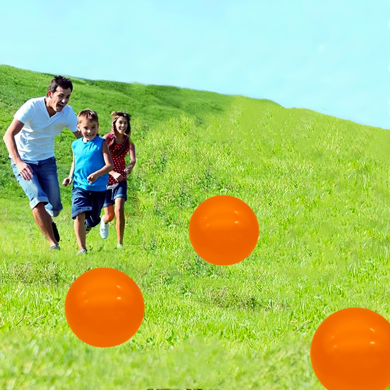 2 Pack 9 Inch Inflatable Bouncy Balls with Hand Pump - Fun Indoor Outdoor Play Balls for Kids - Perfect for Birthday Parties, Backyard Games & School Activities