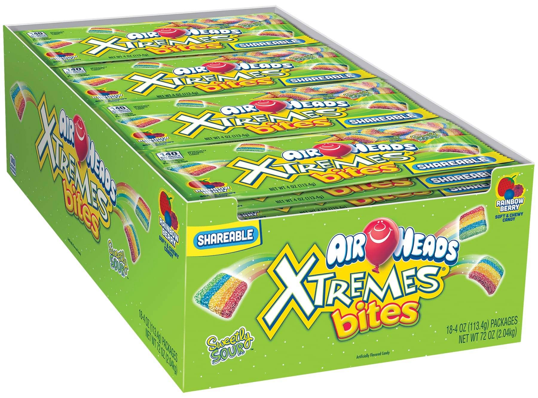 Air Heads Shareable Fruit Bites Candy - 4oz Bags (144 Count Case) | Bulk Candy for Parties, Halloween Treats & Office Snacks