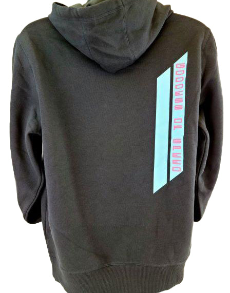 Retro Logo Black Hoodie for Men & Women - Vintage Style Pullover Sweatshirt - Perfect for Casual Wear, Street Fashion & Gym