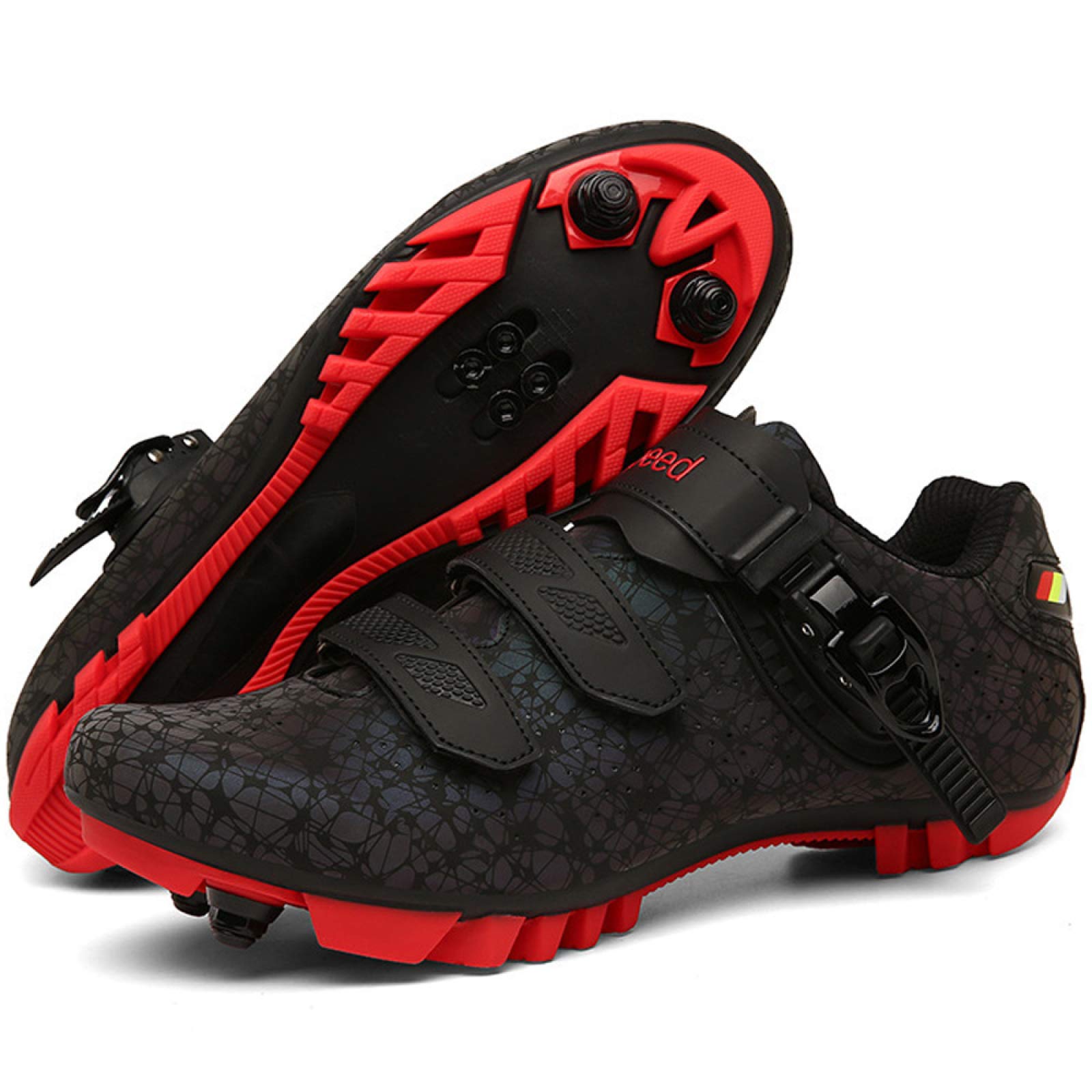 AGYE Unisex Luminous MTB Cycling Shoes for Men & Women - Indoor Riding & Racing Sports Shoes - Black (Size 36) | Perfect for Mountain Biking, Spin Classes & Indoor Training