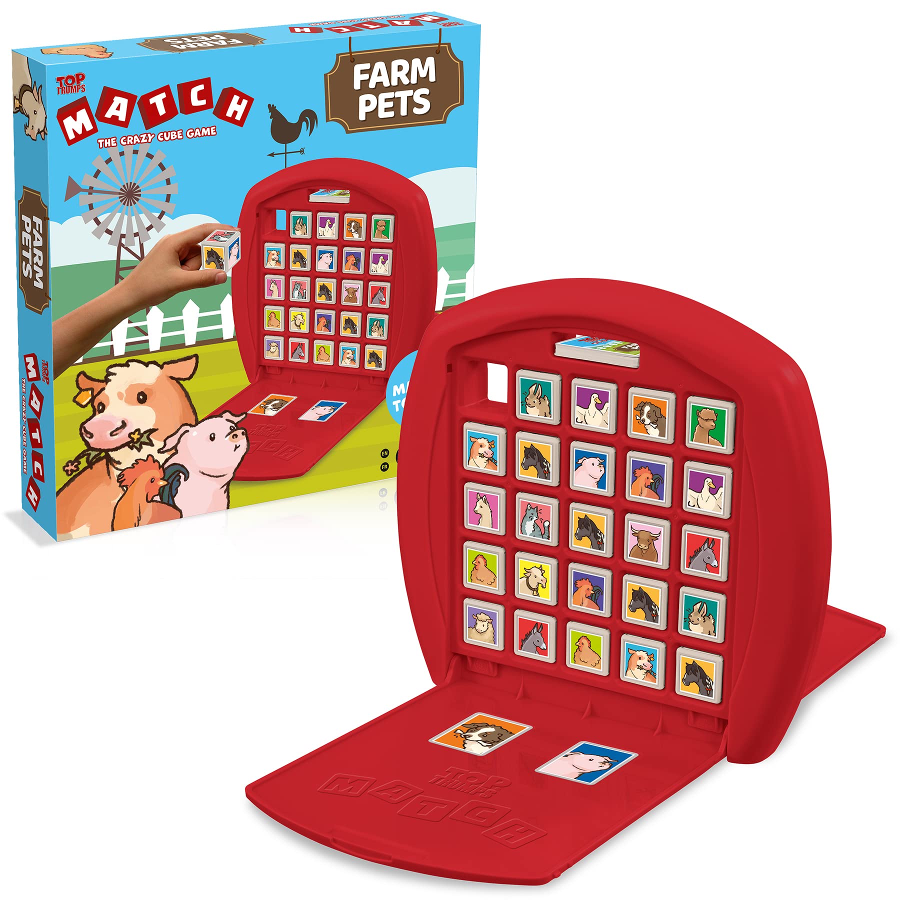 Farm Animals Matching Memory Game - Fun Family Board Game for Kids & Adults Ages 4+ - Educational Learning Game for 2 Players - Perfect for Birthday Parties, Family Game Nights & Preschool Learning Activities