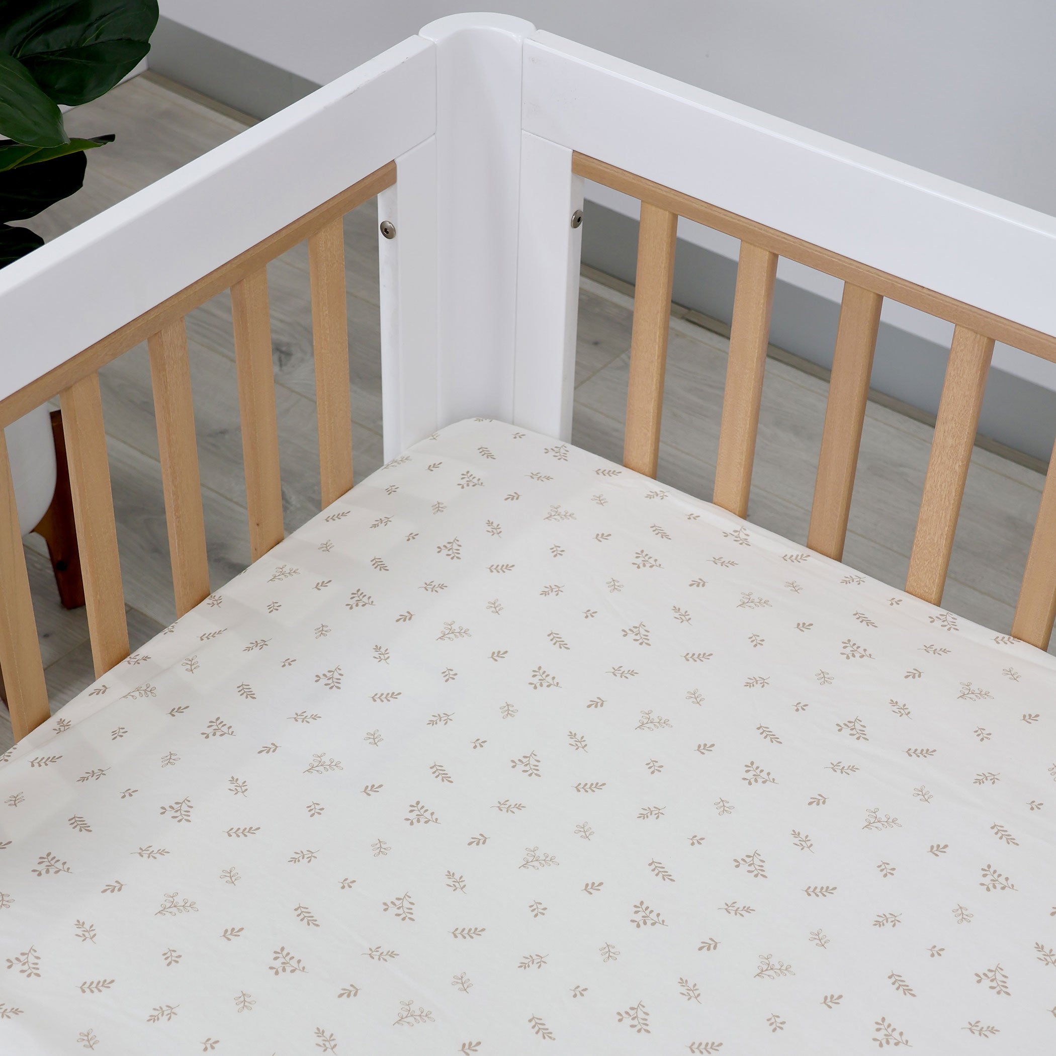 Organic Cotton 2-Pack Crib Fitted Sheets - Soft Breathable Baby Bedding, Chestnut Brown - Perfect for Nursery, Daycare & Travel Cribs