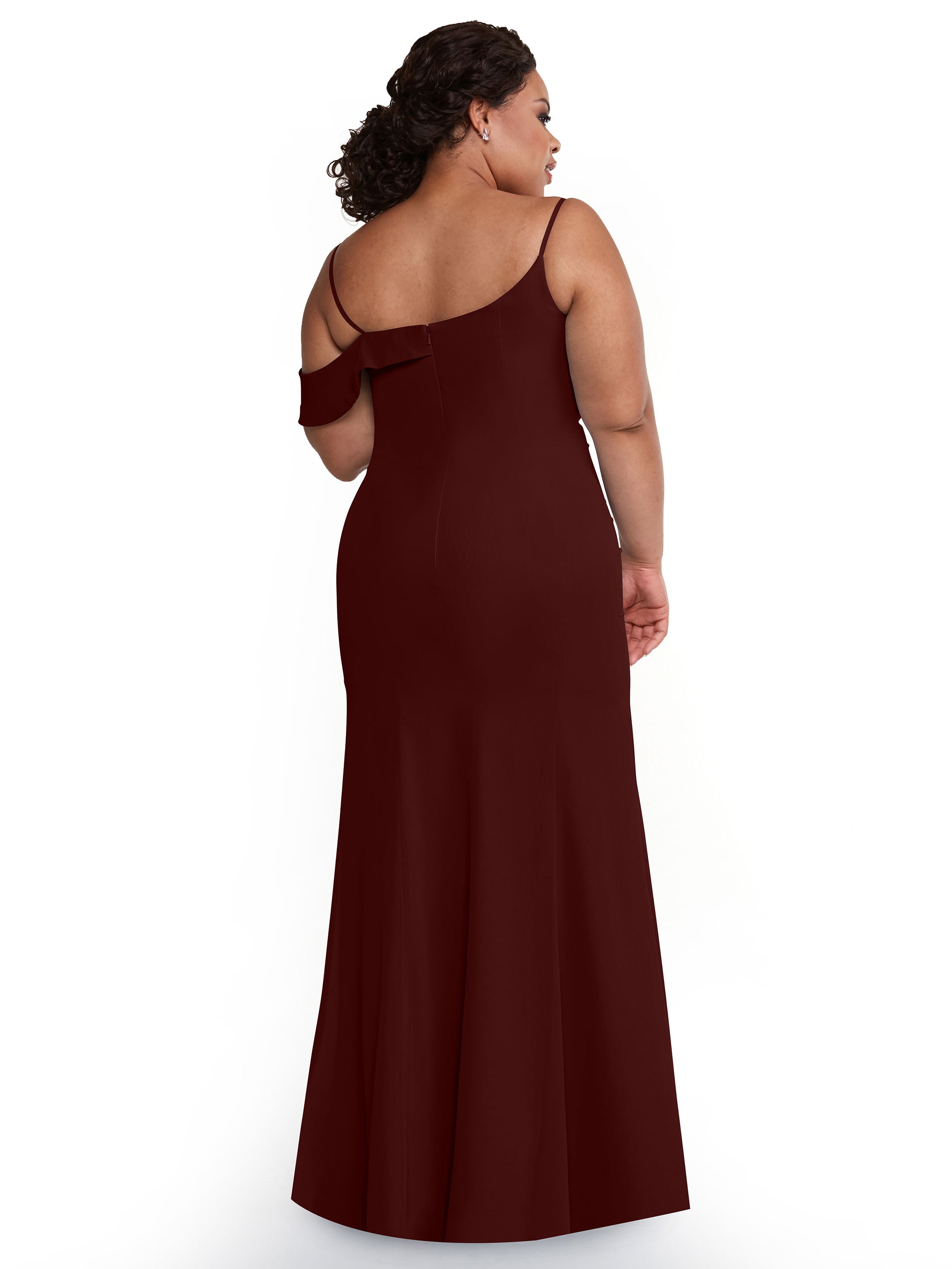 Elegant One Shoulder Fit and Flare Chiffon Bridesmaid Dress - Perfect for Weddings, Prom, and Formal Events