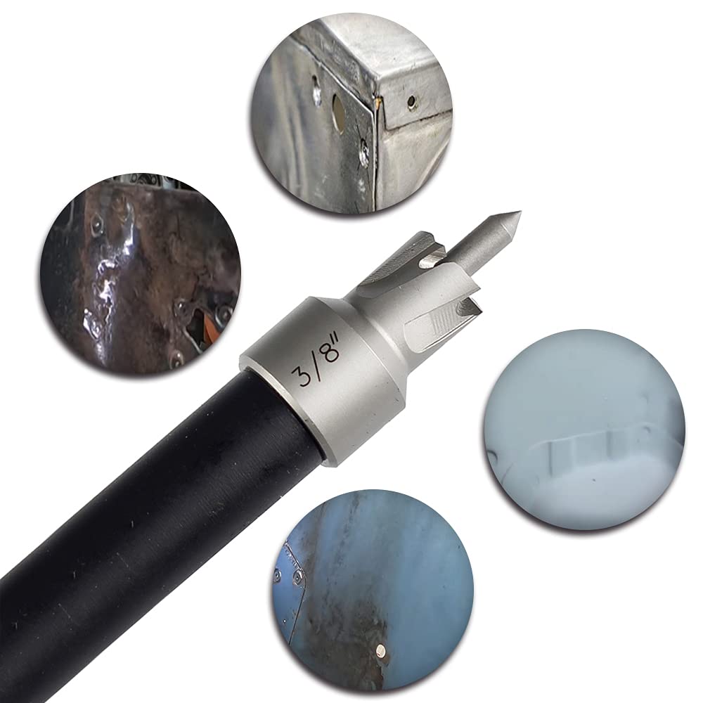 JESTUOUS 5-Pack 3/8 Inch HSS Spot Weld Cutter Set - High Speed Steel Welding Metal Sheet Hole Drilling Bits for Power Hand Drill Tools | Perfect for Auto Body Repair, Metal Fabrication & DIY Projects