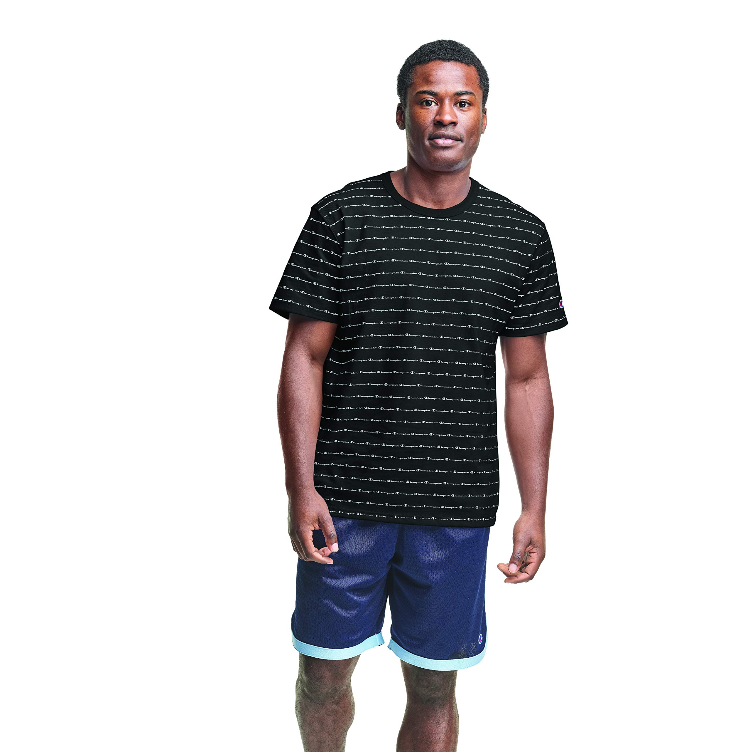 Champion Men's Sportstyle Logo T-Shirt - Comfortable Cotton Crewneck Tee for Casual Wear, Gym & Everyday Outfits