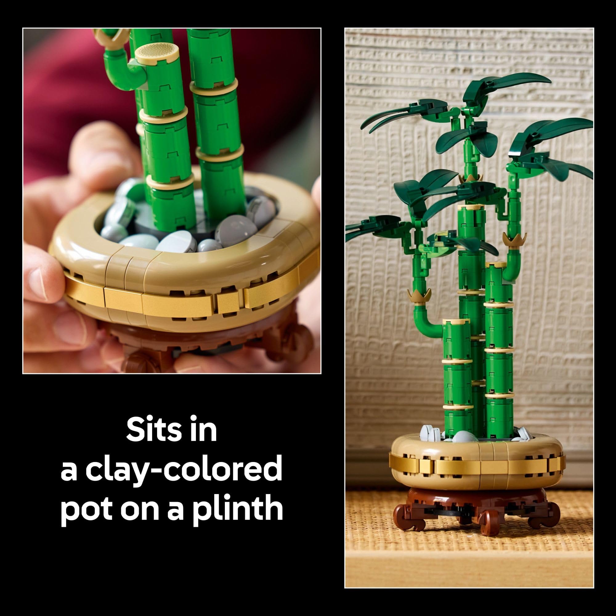 LEGO Botanicals Lucky Bamboo Building Kit - Creative DIY Artificial Plant for Home & Office Decor - Adult Building Toy (18+) - Perfect Desk Plant for Table, Workspace, Living Room - Unique Gift for Mother's Day, Birthday, Housewarming - 10344 - Relaxing Zen Decor & Stress Relief Activity
