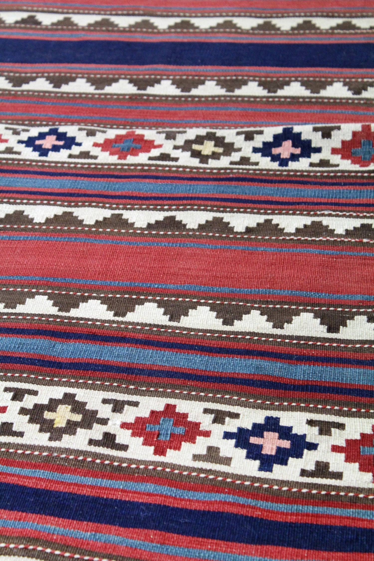 Antique Shirvan Kilim Handwoven Tribal Rug - Vintage Persian Wool Carpet JF8510 for Boho Home Decor, Living Room & Bedroom
