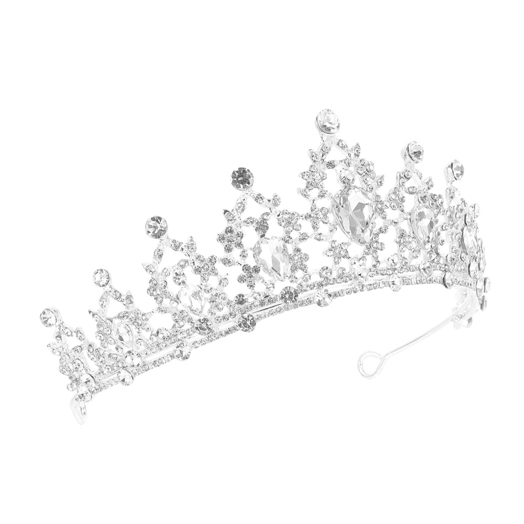 Sparkling Rhinestone Crystal Wedding Crown Headband for Bride - Elegant Mermaid Tiara Headdress for Birthday, Pageant, Miss USA & Special Occasions