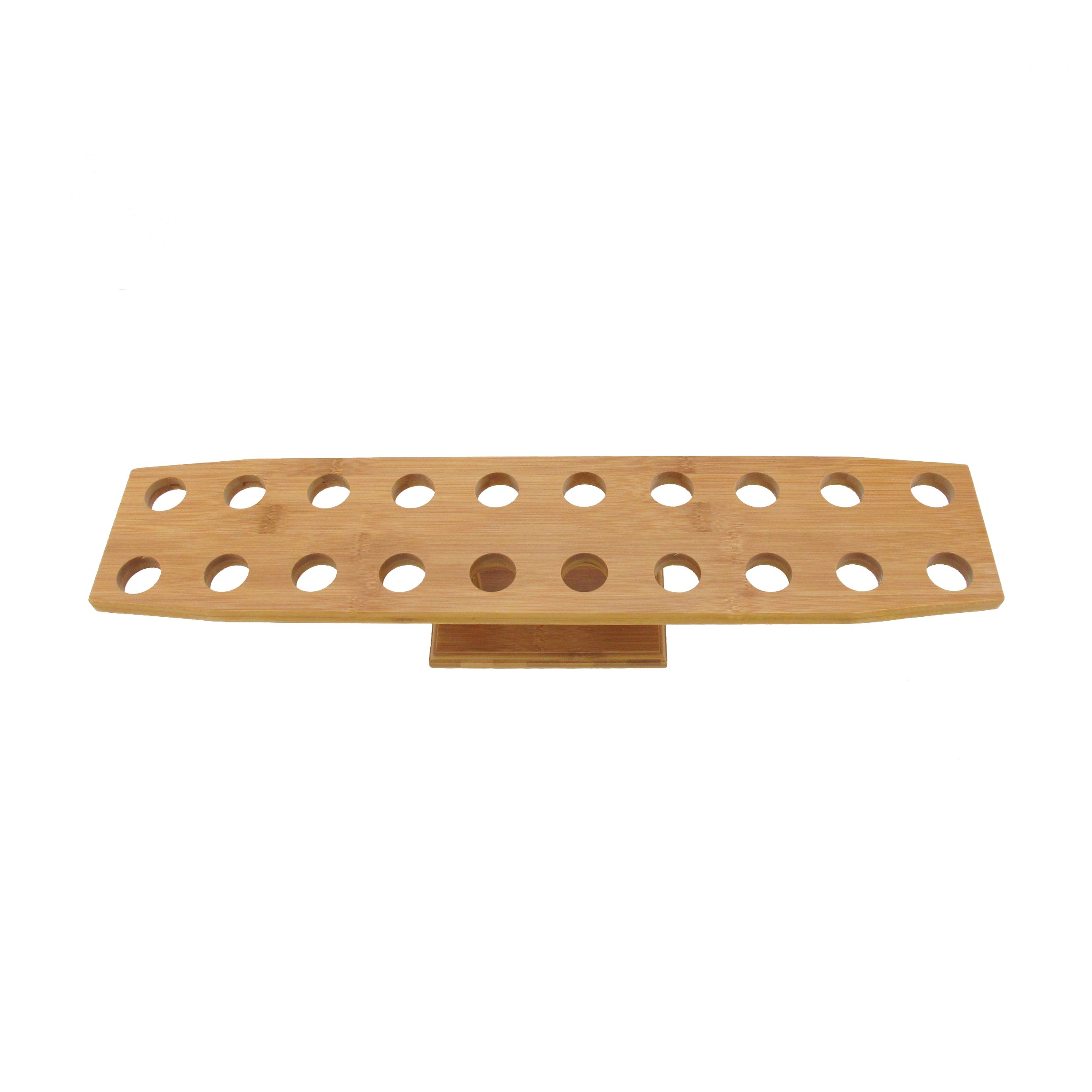 BambooMN 22-Inch Natural Bamboo Oblong Food Cone Display Stand - Tamaki Sushi Holder for Restaurants, Catering Events, Parties & Buffets - Holds 20 Cones (3-Piece Set) - Perfect for Sushi Bars, Asian Cuisine Displays & Wedding Receptions
