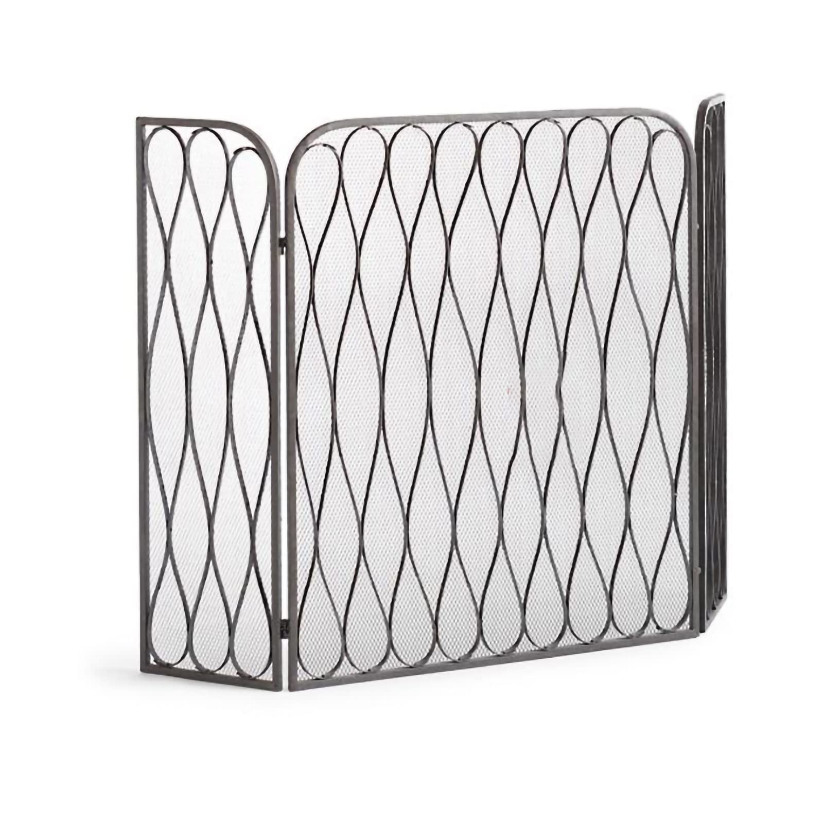 Gold & Black Fireplace Screen Cover - Decorative Fireplace Grate & Safety Screen for Indoor Fireplace Protection - Perfect for Living Room, Bedroom & Home Decor