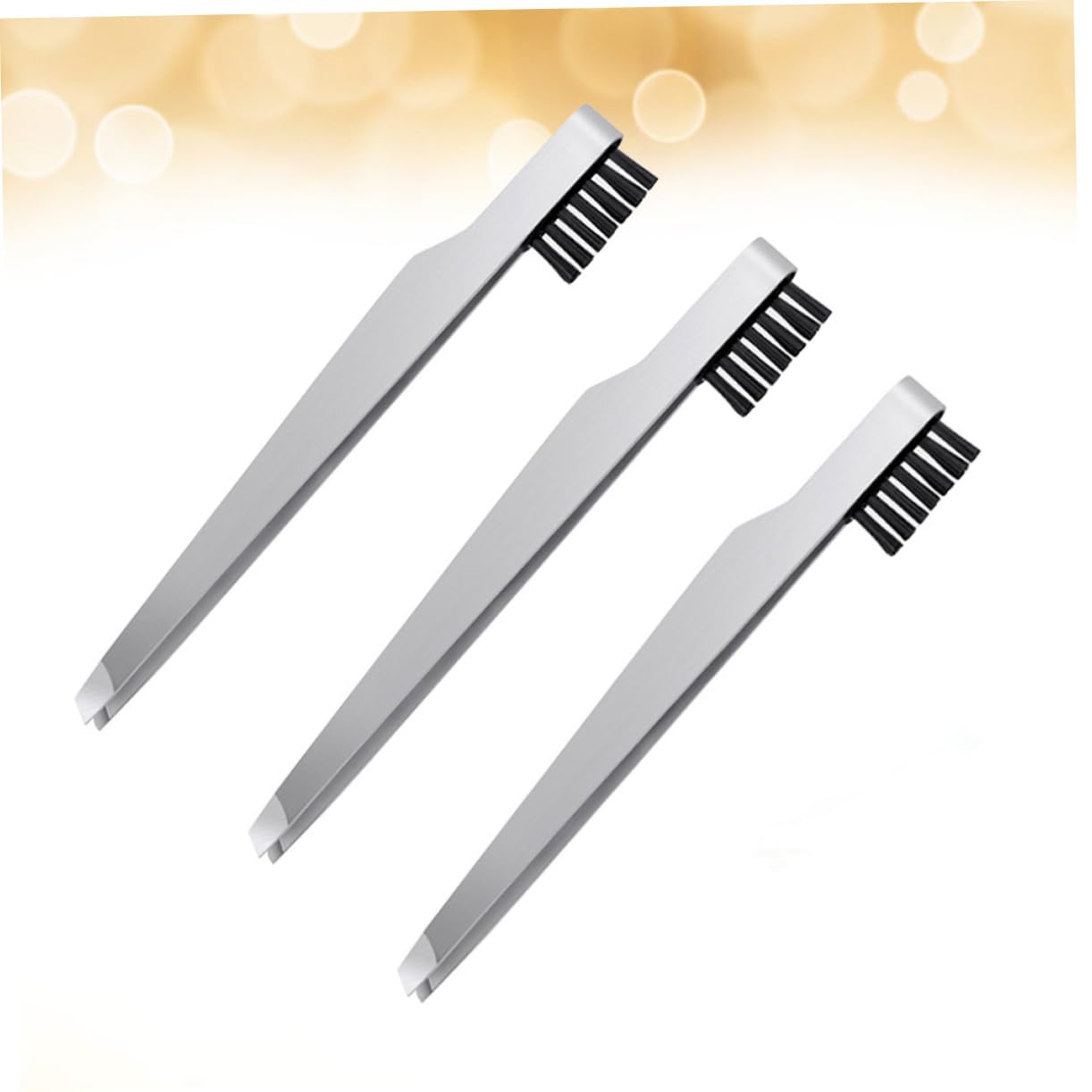 Stainless Steel Eyebrow Tweezers Set - 3pcs for Women, Precise & Portable - Perfect for Travel & Home Makeup