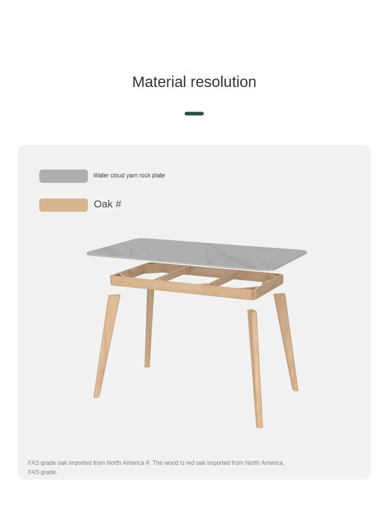 Solid Oak Wood Modern Rocking Dining Table - Stylish & Durable for Home, Restaurant, and Outdoor Dining Spaces