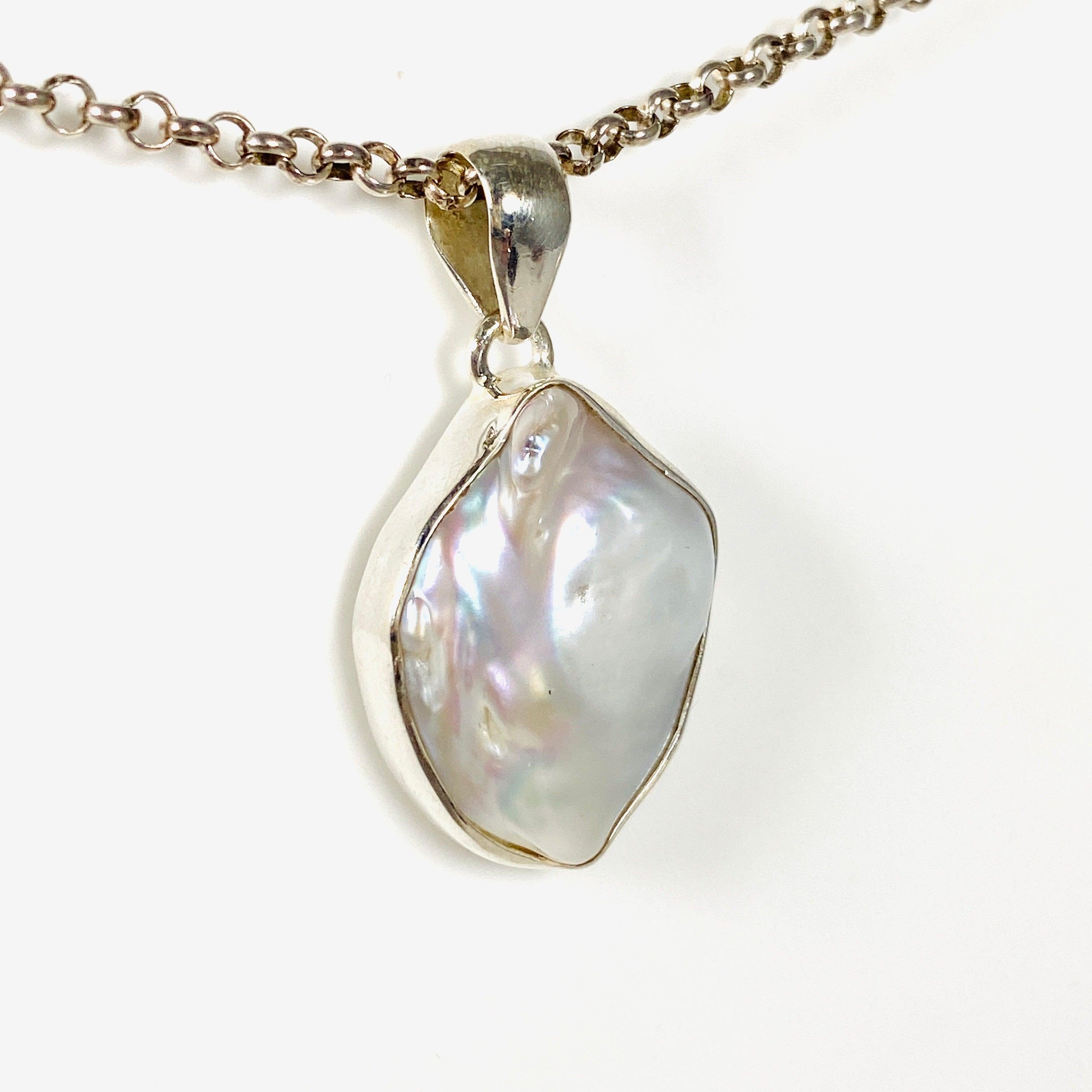 Freeform Pearl Pendant Necklace KPGJ3907 - Elegant Jewelry for Women, Perfect for Weddings, Parties & Special Occasions