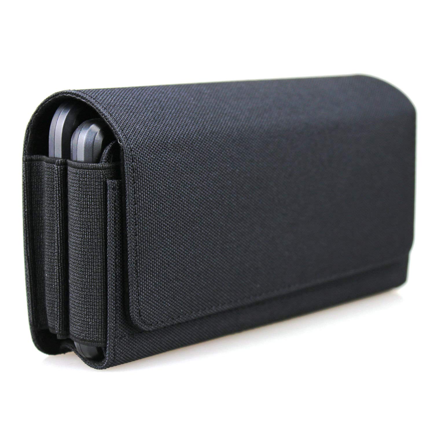 Aubaddy Dual Phone Holster Pouch - Belt Clip Case for 2 Phones - Compatible with iPhone 16/15/14/13/12/11 Pro Max/Plus & Samsung Galaxy S23/S22/S21/S20 Ultra/Plus/Fe (Large Size) - Perfect for Work, Travel, Hiking & Outdoor Activities