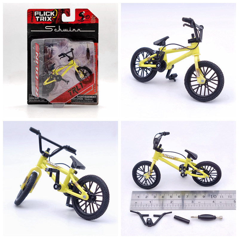 Premium FLICK TRIX Miniature BMX Finger Bike - Diecast Metal DeathTrap Bicycle Toy for Kids & Adults - Perfect Gift for BMX Lovers, Office Desk Decor & Stress Relief Fidget Toy