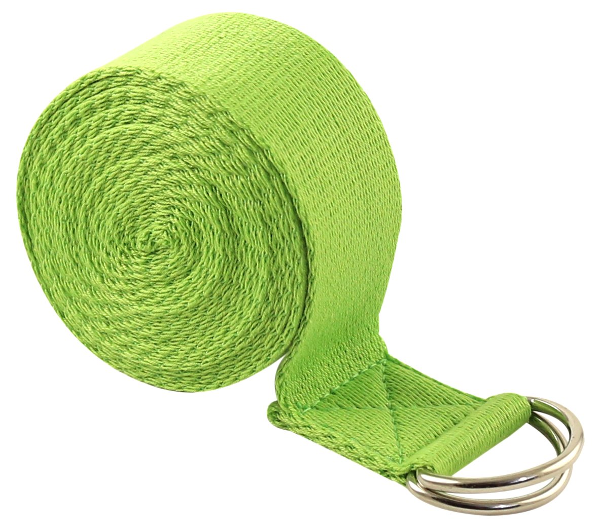 10 ft Fitness Exercise Yoga Strap - Green | Premium Stretching Belt for Yoga, Pilates & Physical Therapy | Improve Flexibility & Posture